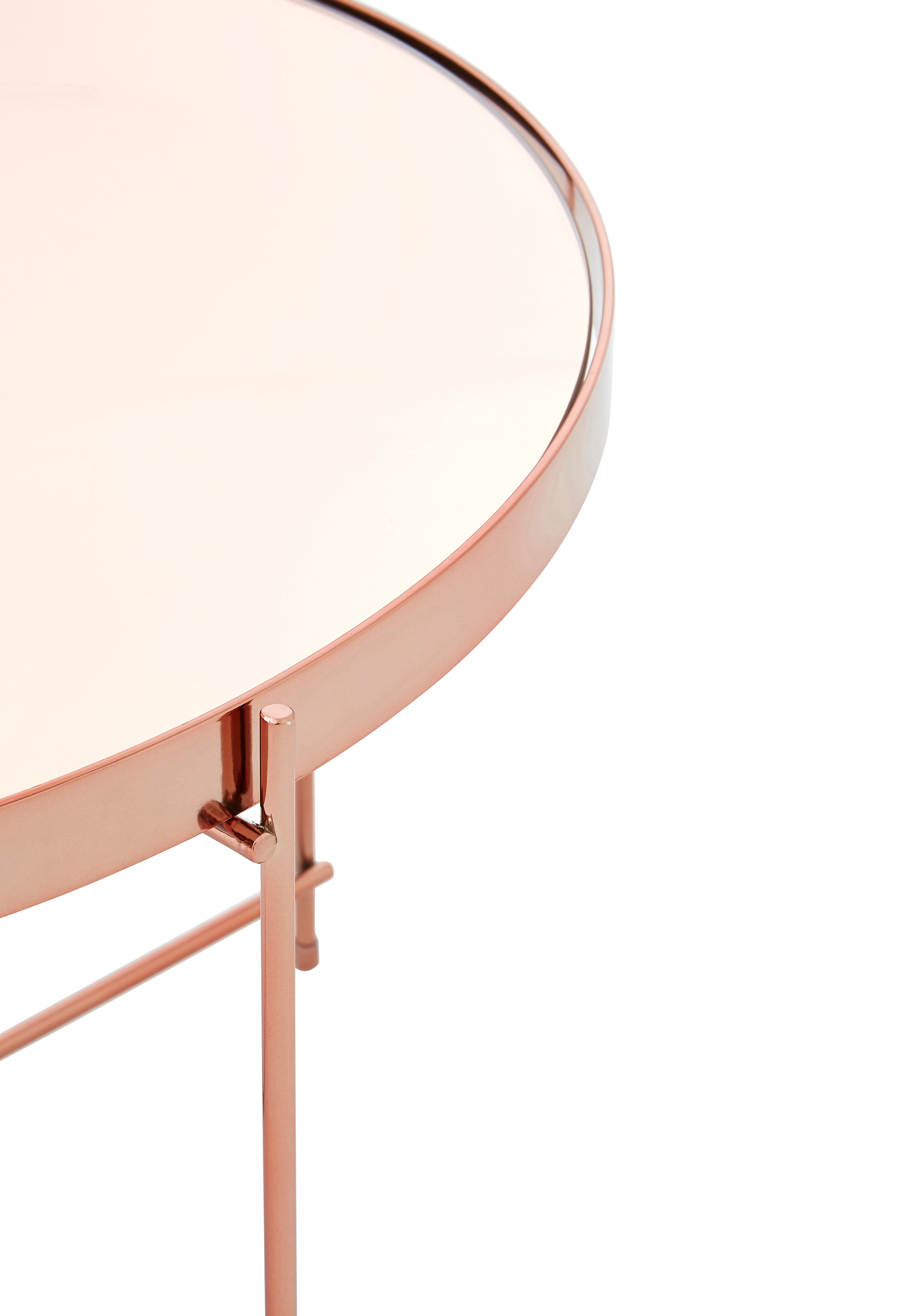Allure Groß Rosa Spiegel-Beistelltisch
