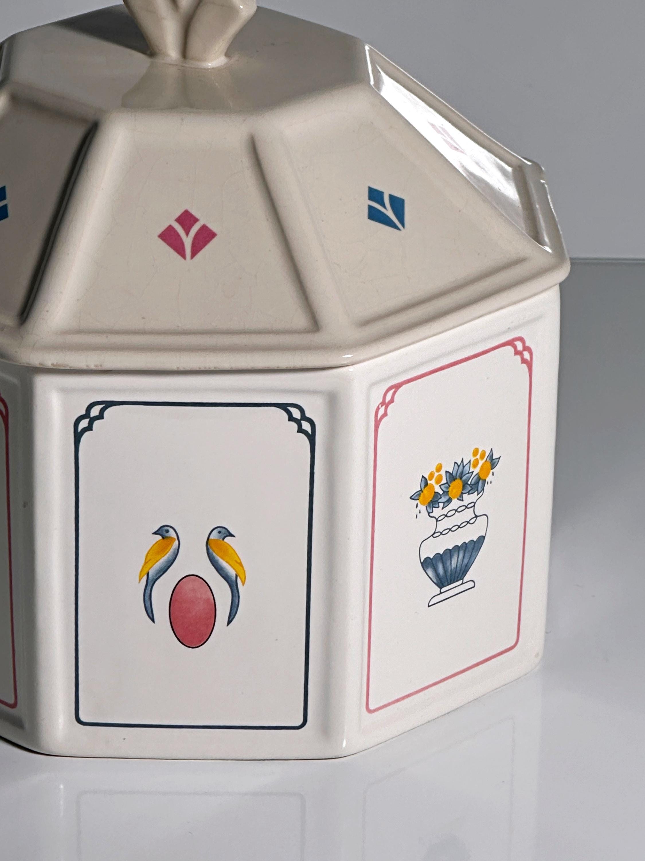 Art Deco Revival Cookie Jar Ceramic 1990s