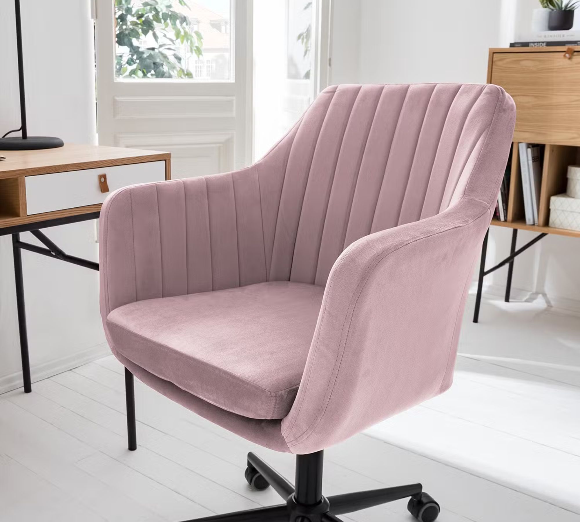 Bürostuhl Textil Metall Pink