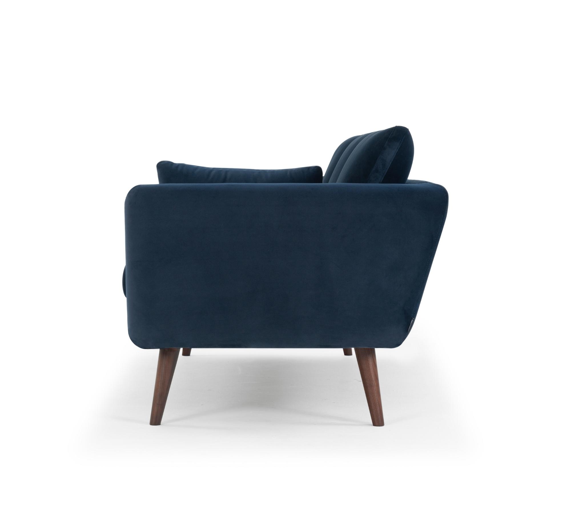 Sigrid Sofa 3-Sitzer Velour Lux Navy