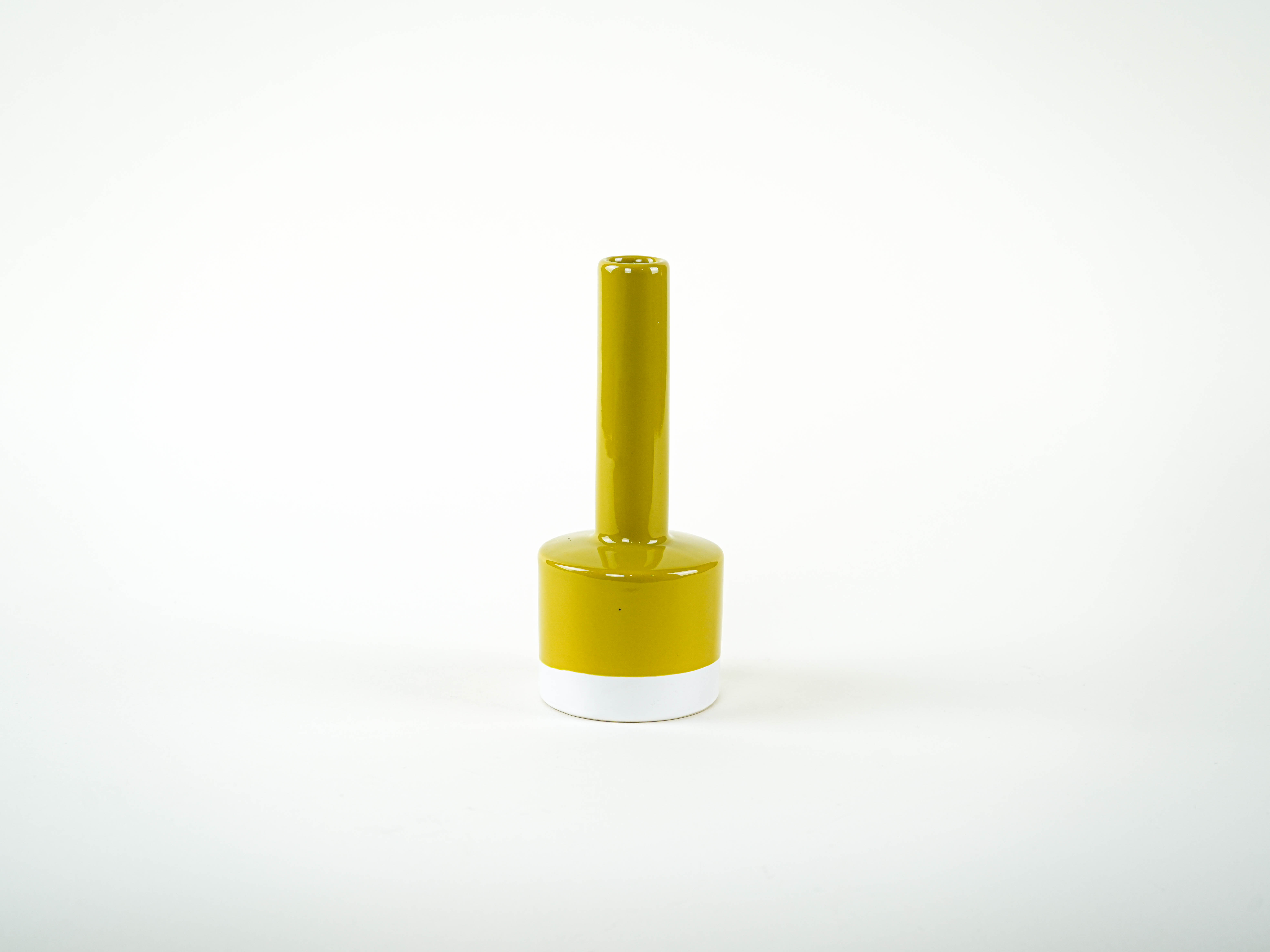 Decorative Vase Ceramic Olive Green 1970s