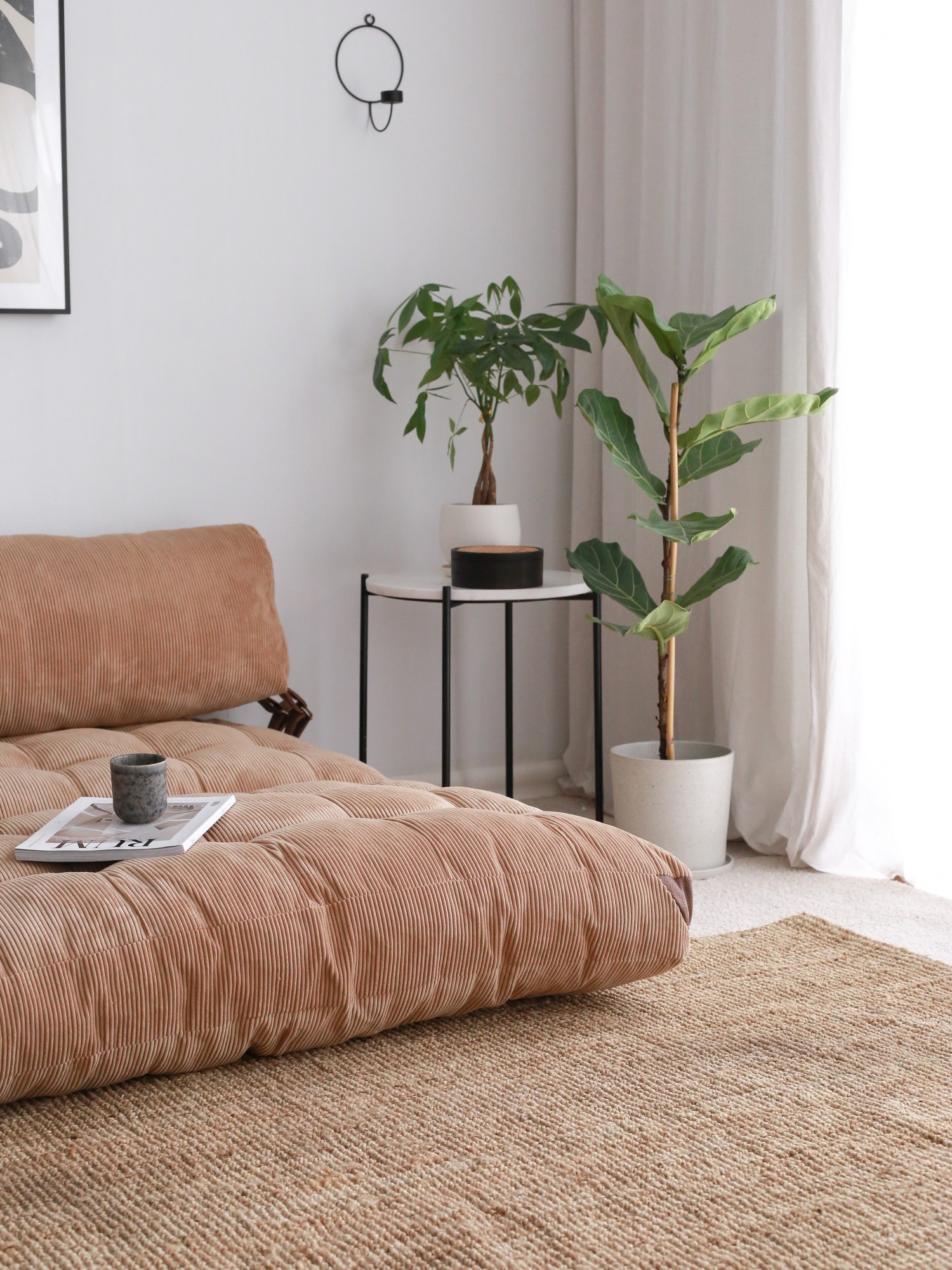 Fold Kadife 2 Schlafsofa 2-Sitzer Camel