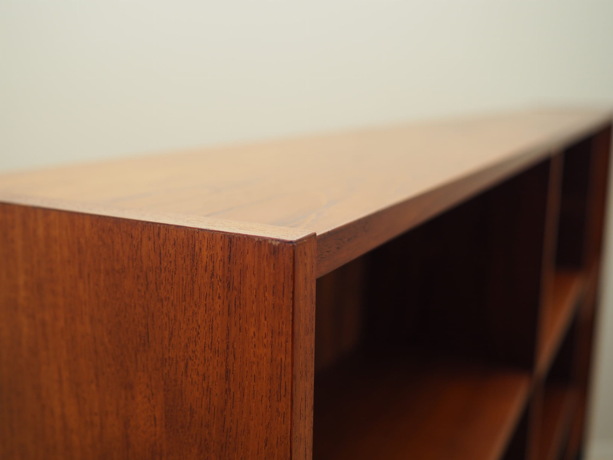 Vintage Bookshelf Teak Wood Brown 1970s
