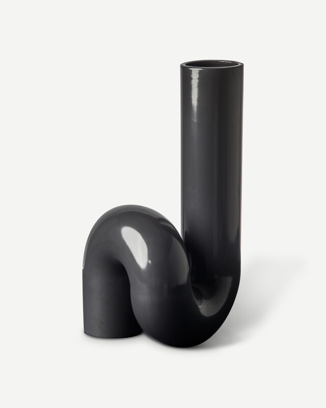 Yourtube Vase Keramik Schwarz
