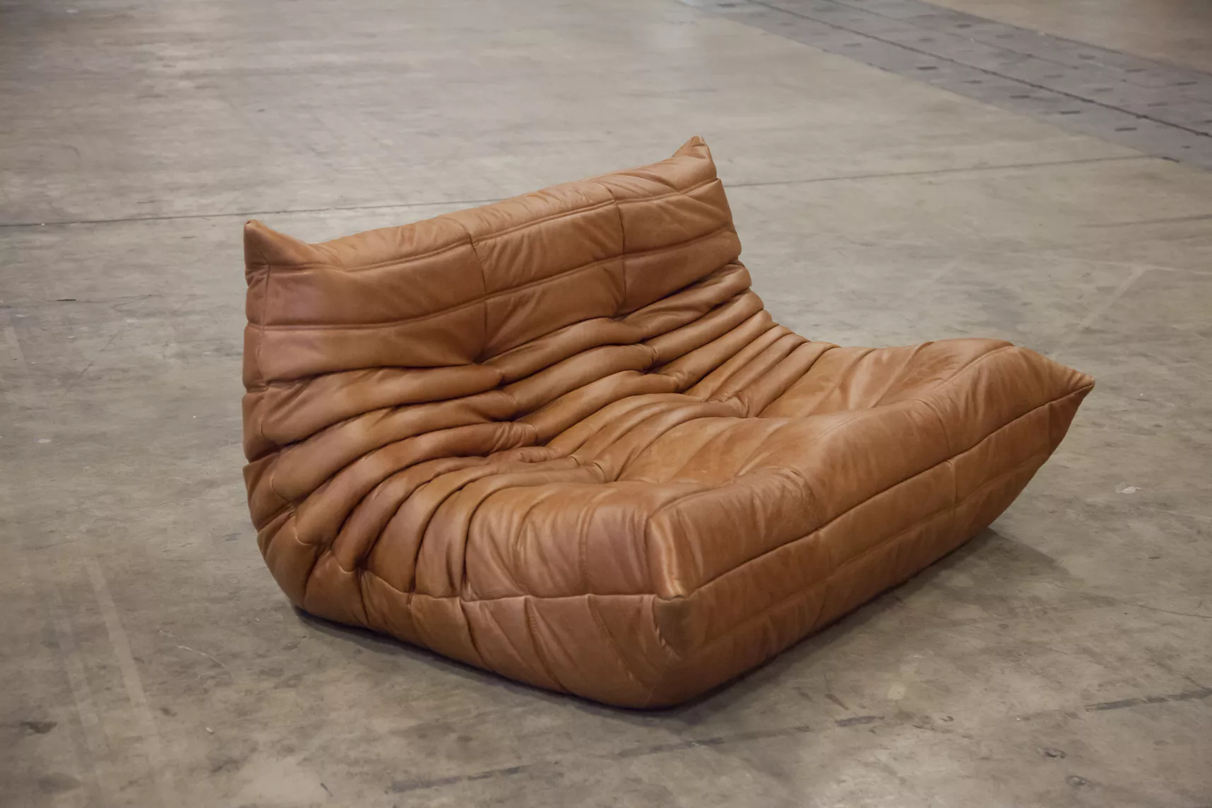 Togo Lounge Set 4-pc. Pull-Up Leather Tobacco Brown