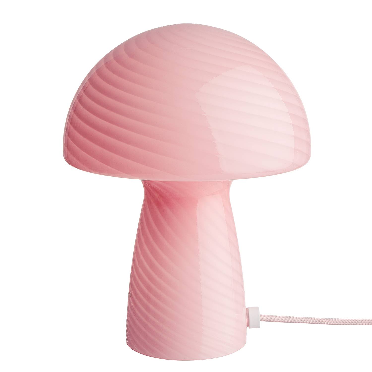 FUNGI TOWN Tischleuchte Farbglas Rosa