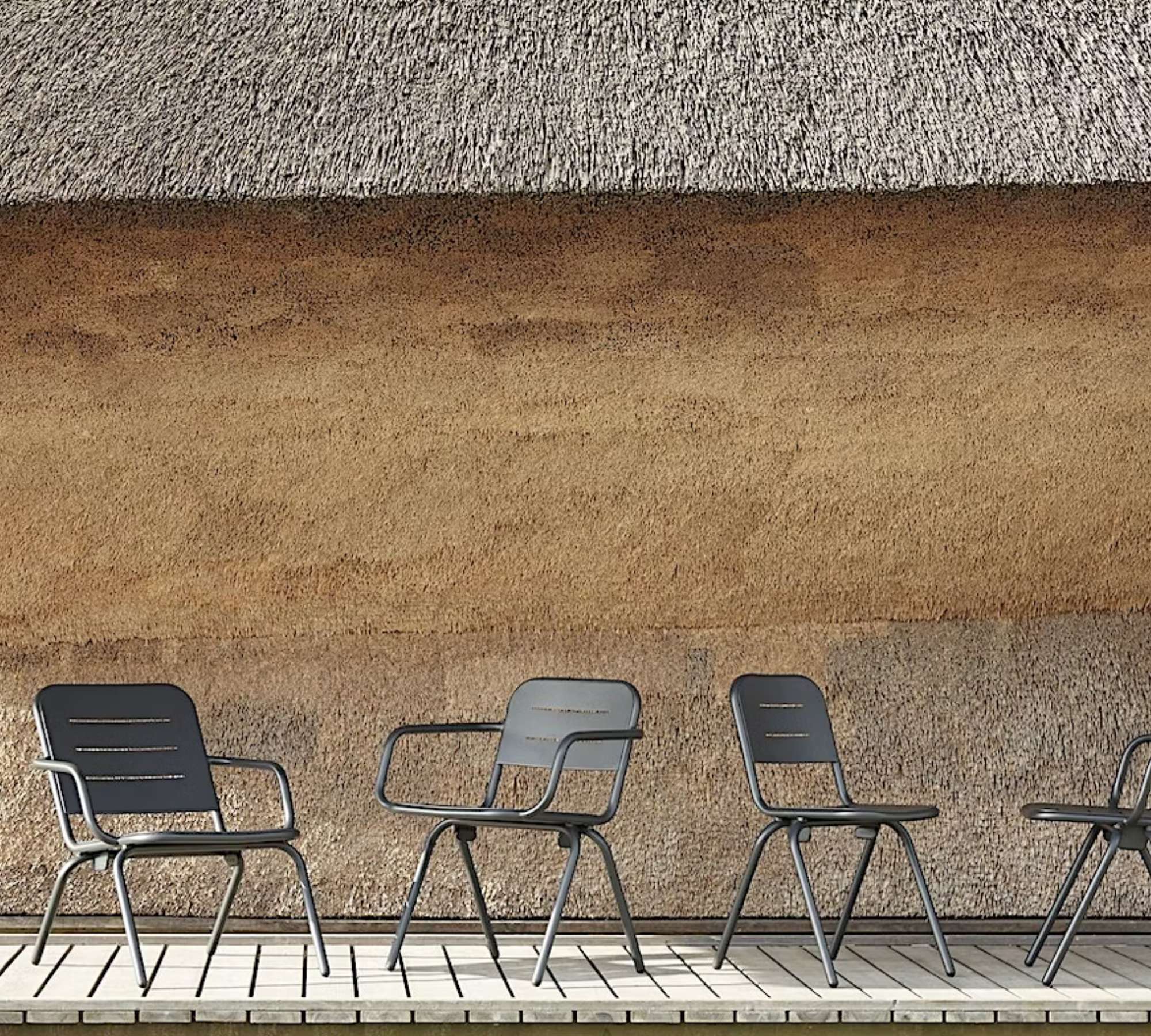 Ray Café Stuhl Metall Grau