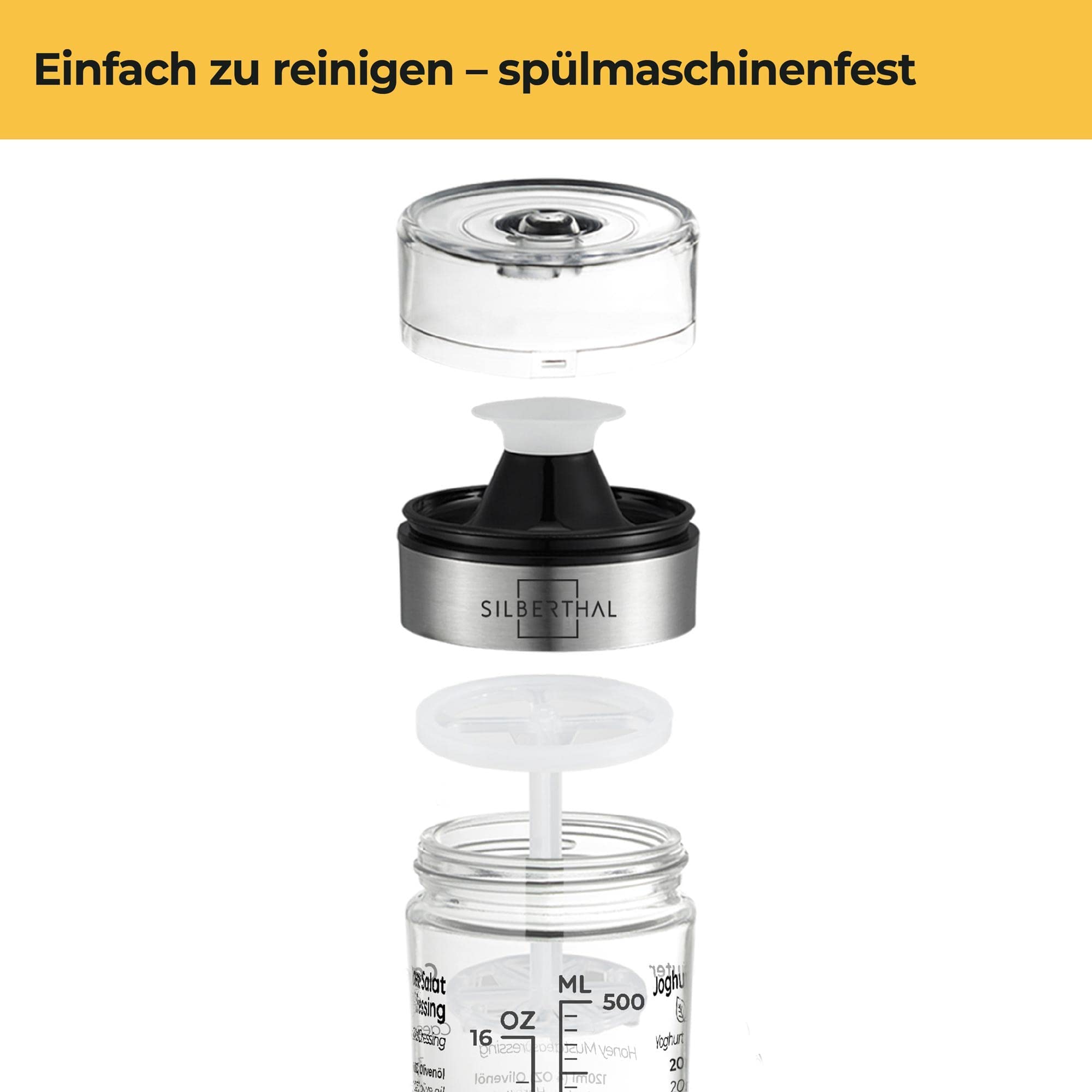 Dressingshaker Glas Transparent