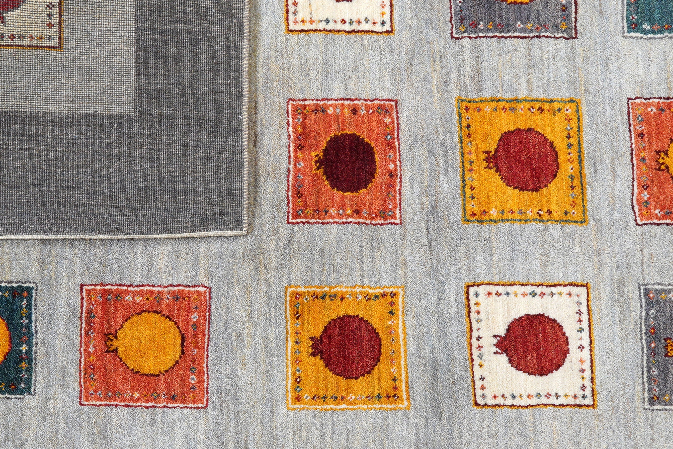 Rizbaf Gabbeh Carpet Wool Grey