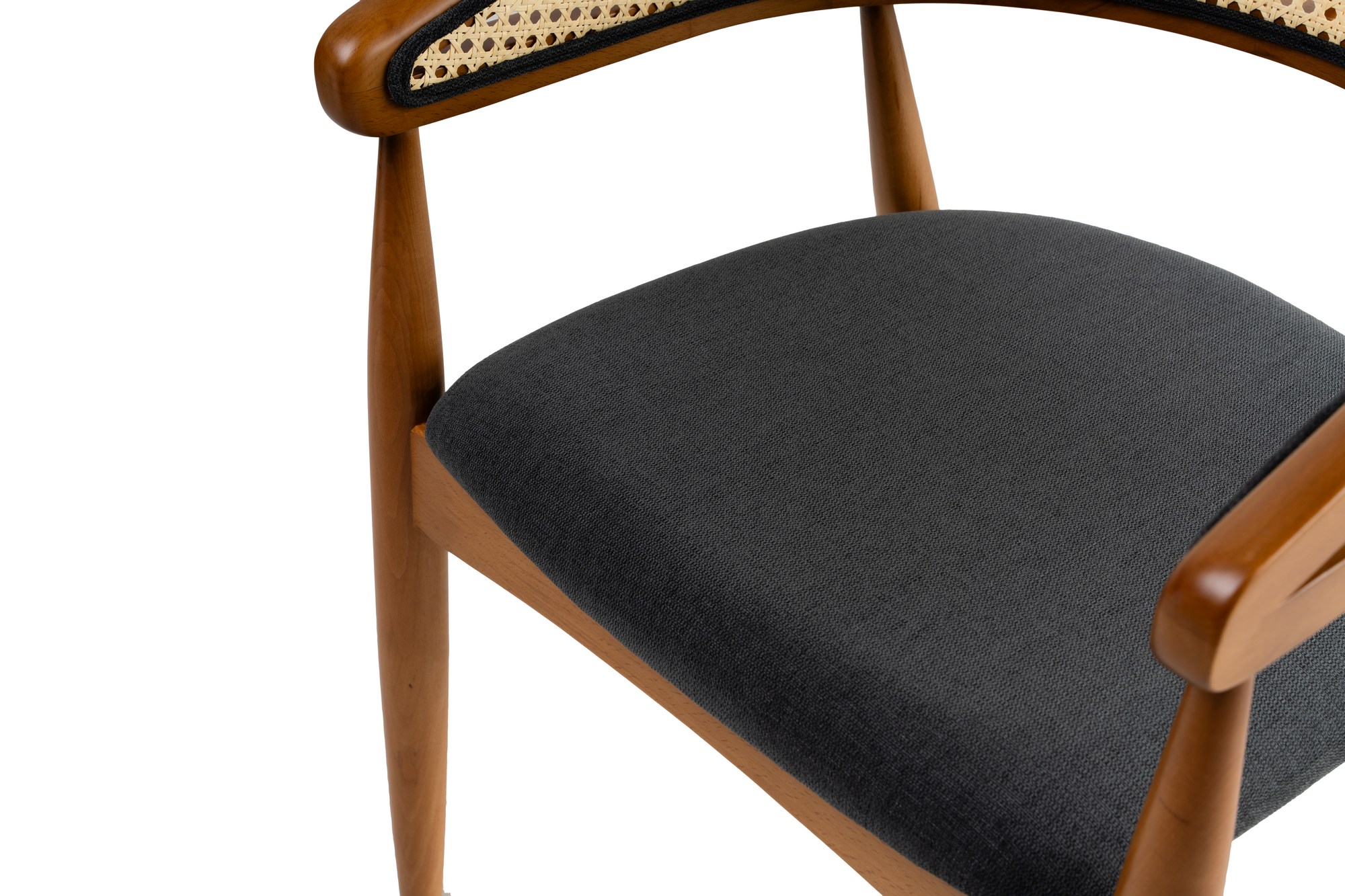 Lima Armlehnstuhl Holzfurnier Grau