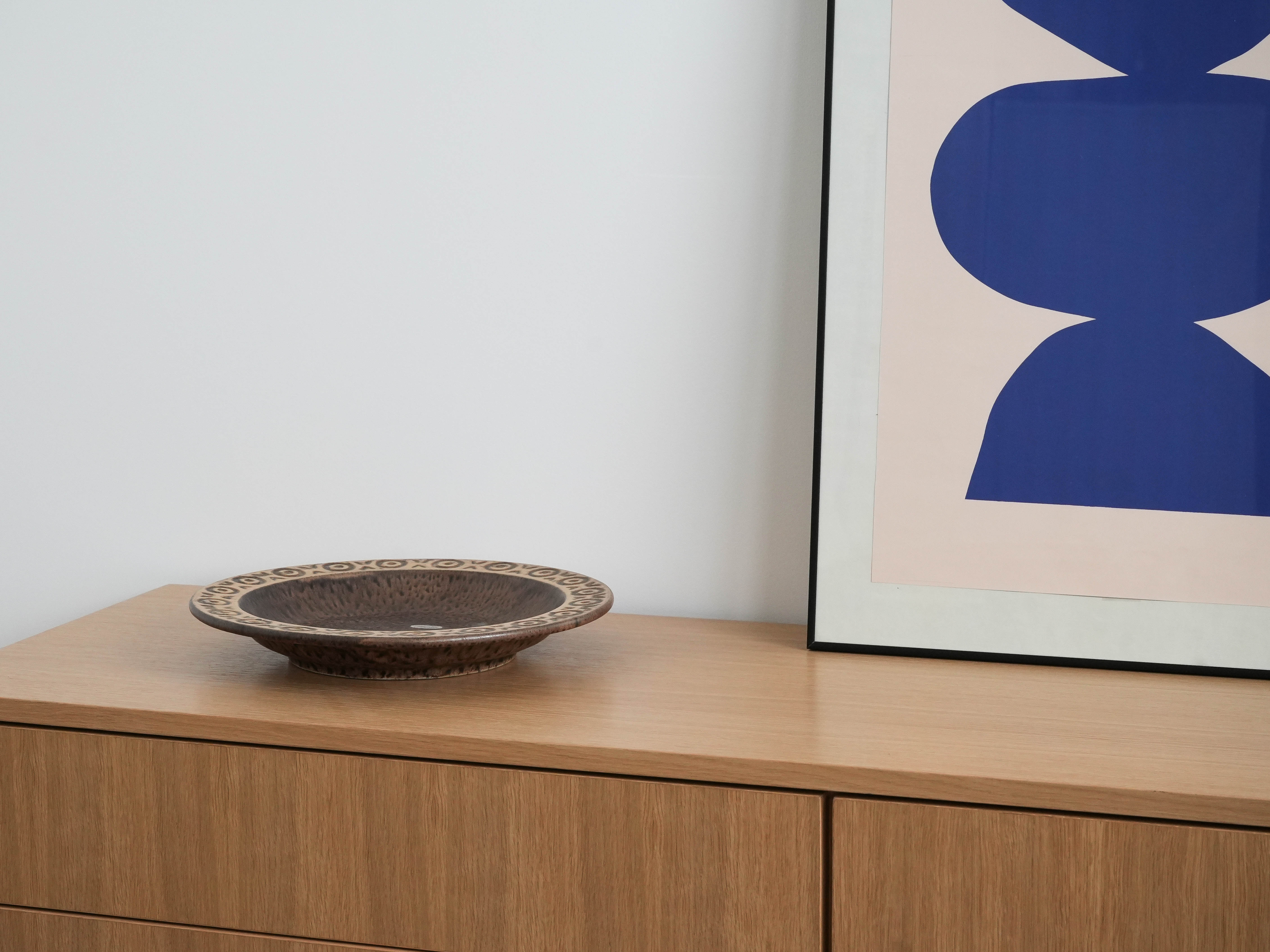 Ceramic bowl Brown 1960s