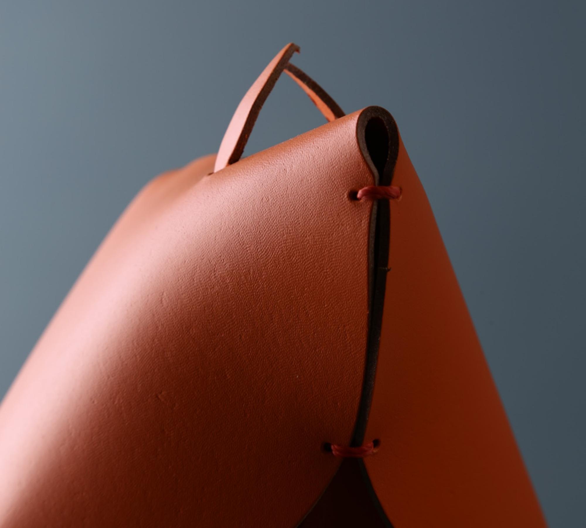 Sparschwein aus 100% Recyceltem Leder aus Spanien Braun