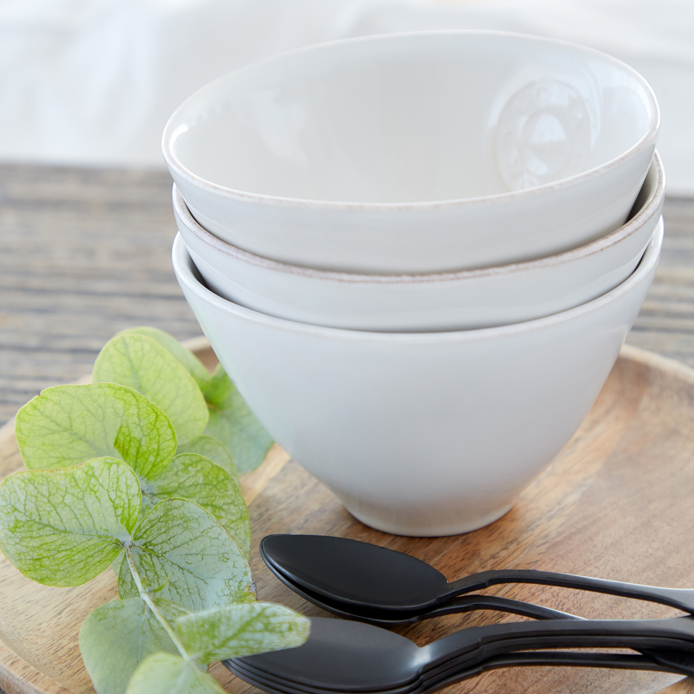 Nova Müslischale 6er-Set Steinzeug Weiß Ø12cm