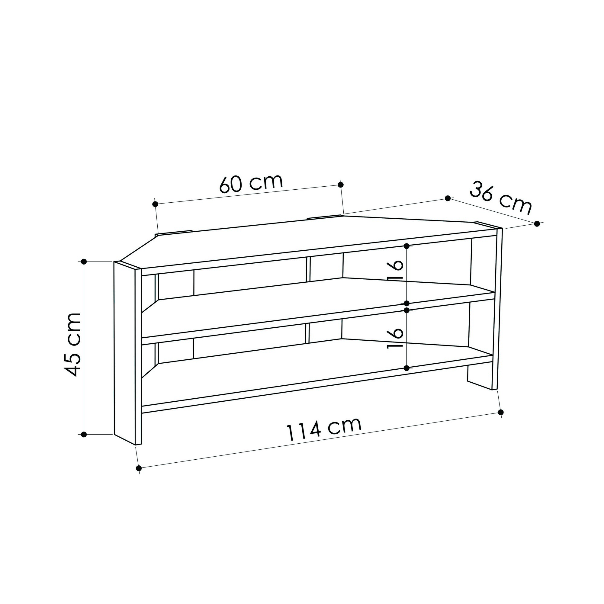 Thales Eck-Lowboard Braun