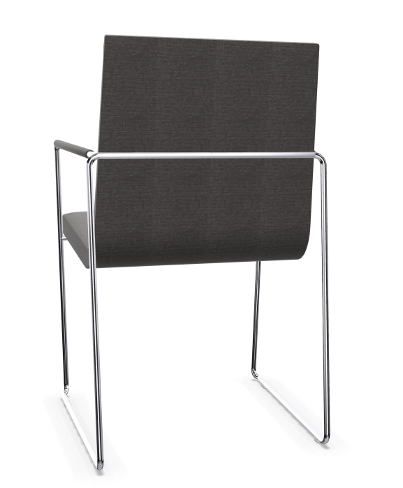 Lineal Armlehnstuhl Grau