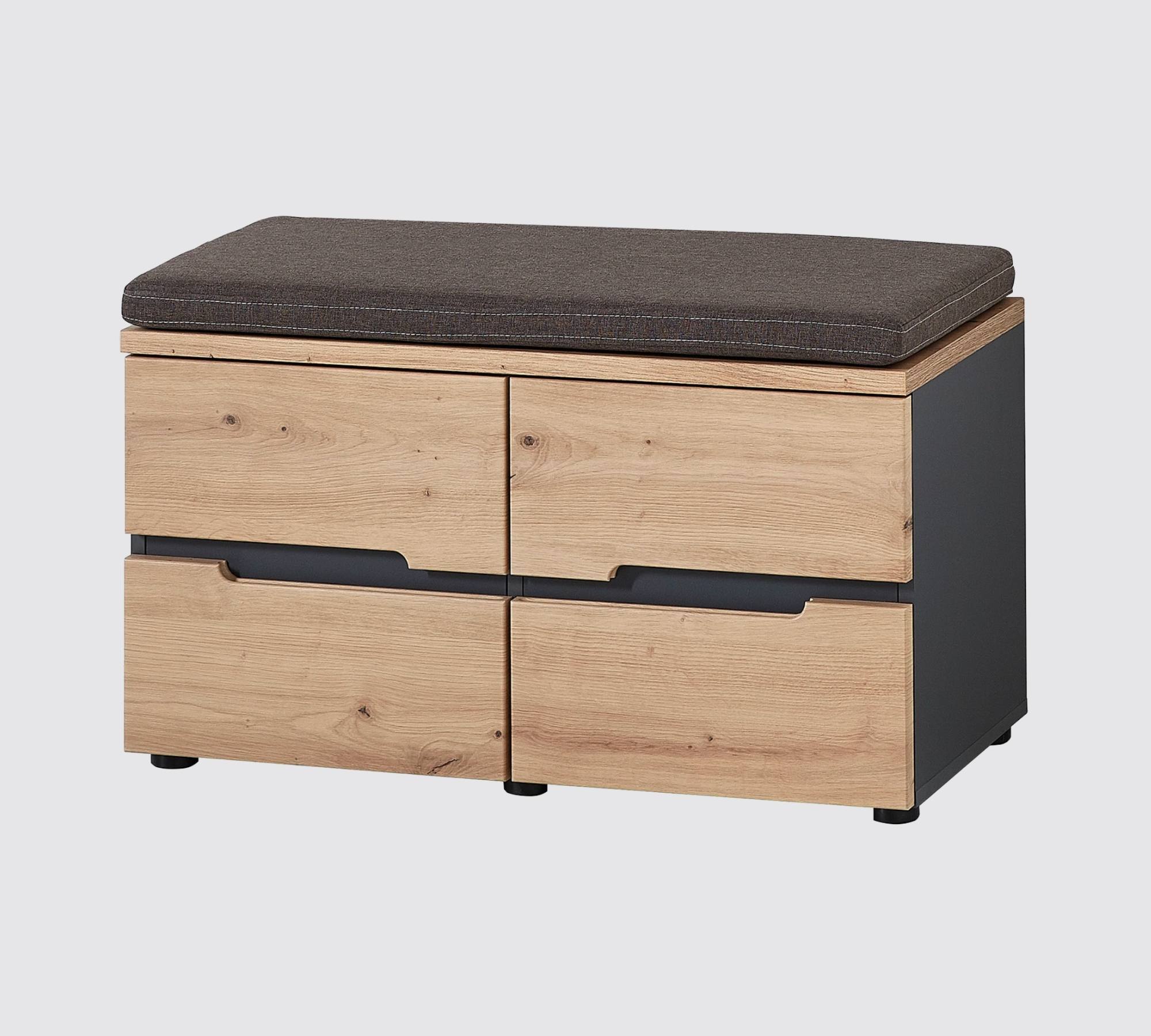 Garderobenbank Eiche Artisan inkl Sitzkissen