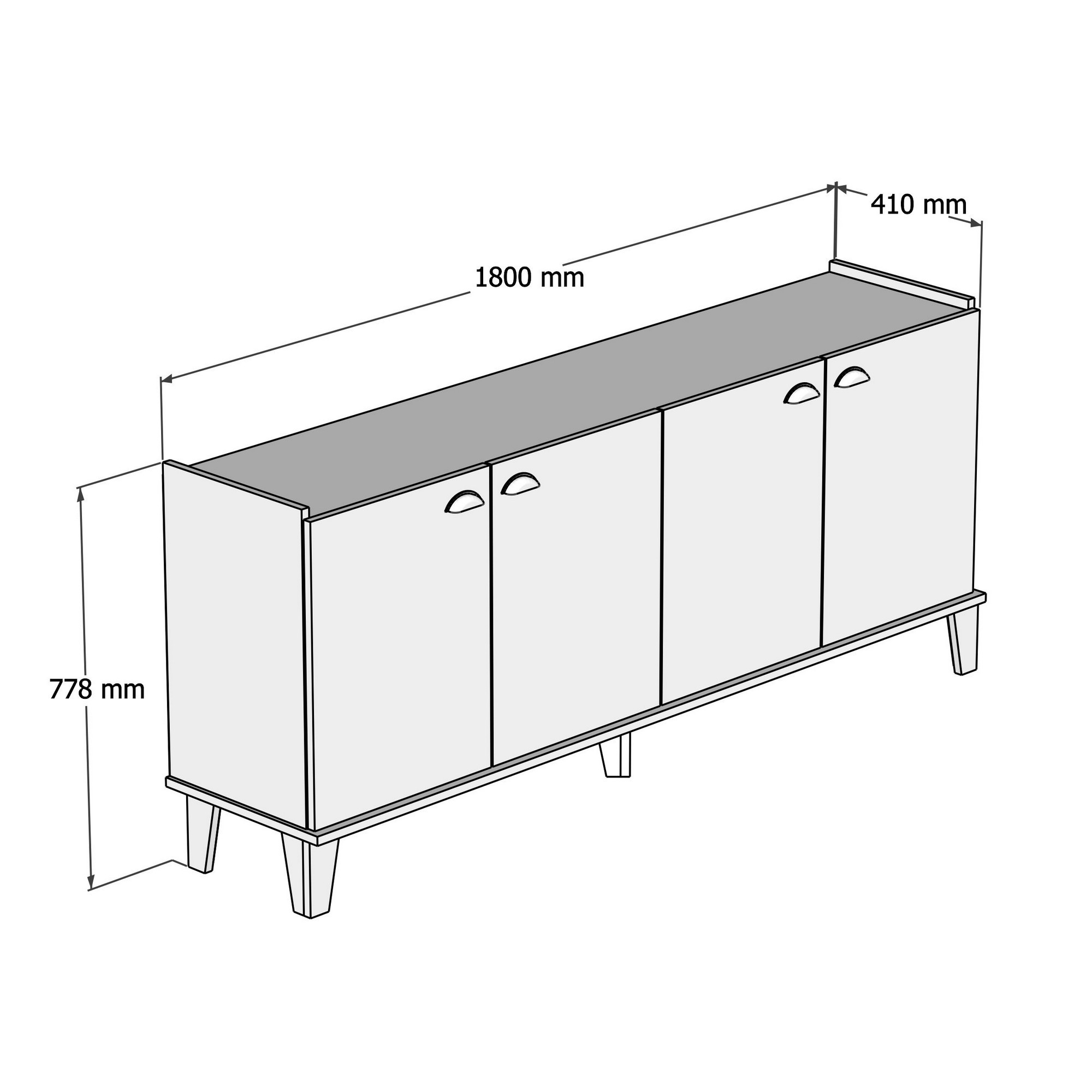 Sumer H3030 Konsole Holz Eiche Marmor