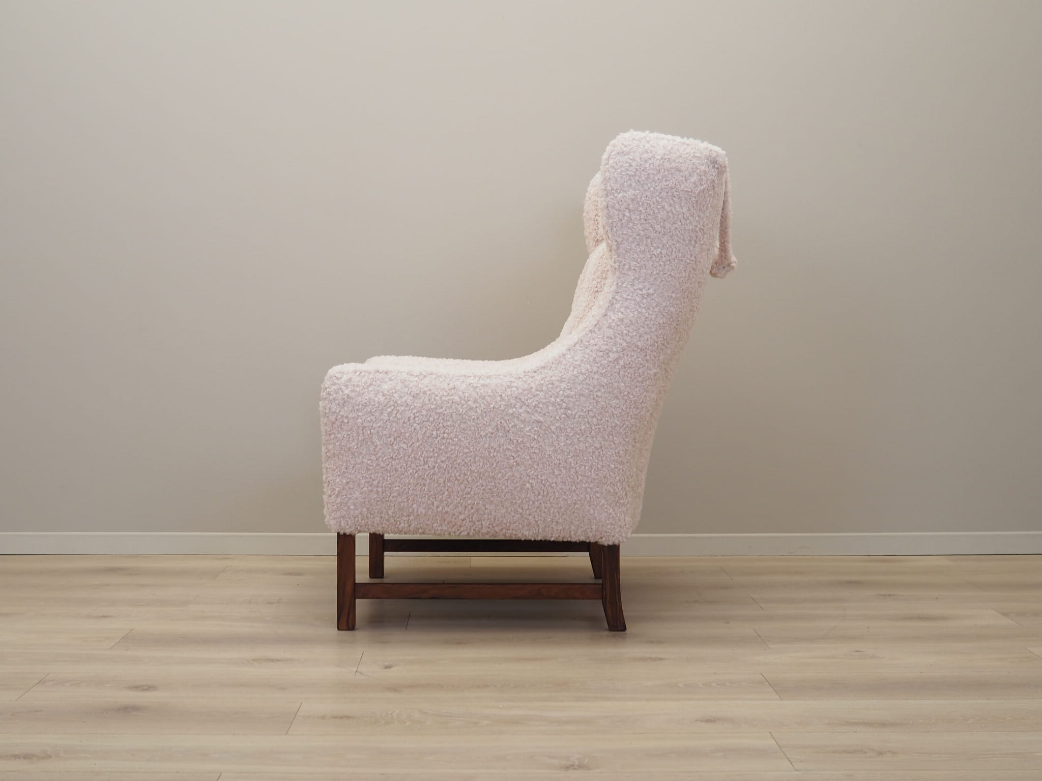 Chair Textile Wood Cream 1970s