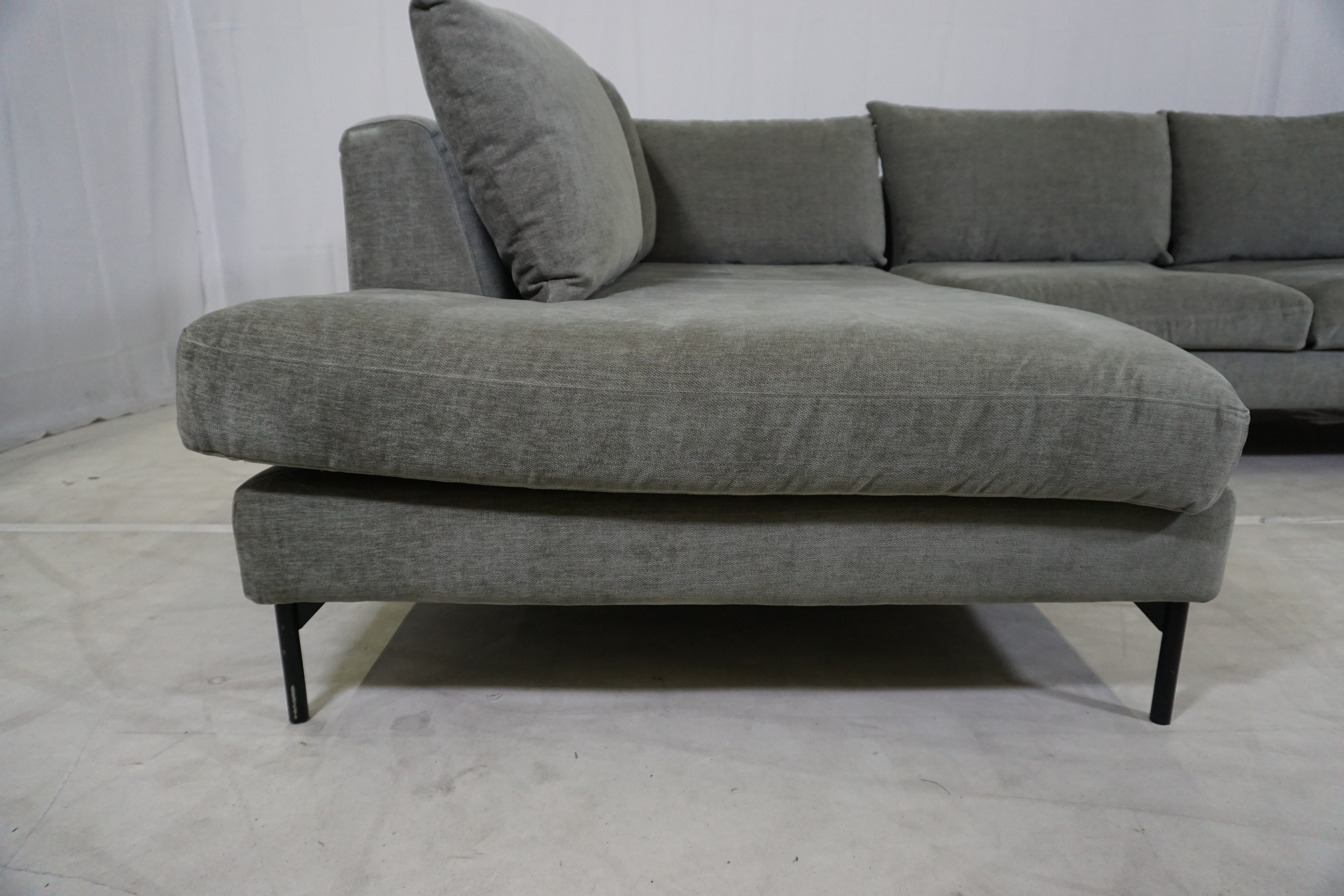 Noa Ecksofa Récamiere Links Planet Grey Green