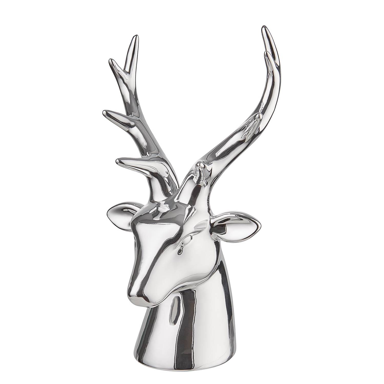 Deko-Hirschkopf SYLAN SPIRIT Dolomit Silber