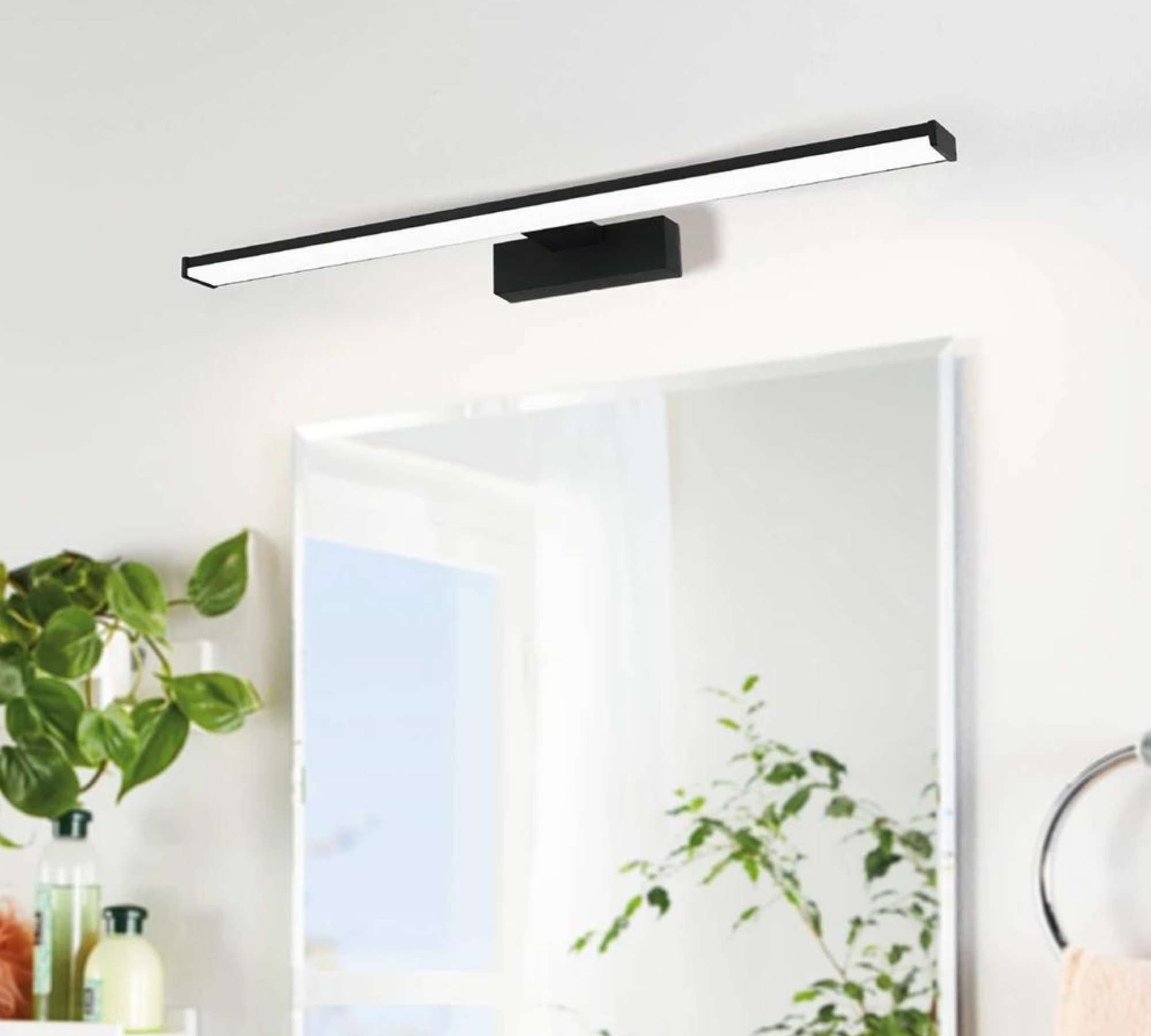 LED-Badleuchte 1-flammig Kunststoff Metall Schwarz