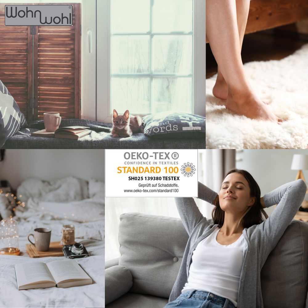 Wohndecke aus Visco Fleece Beige