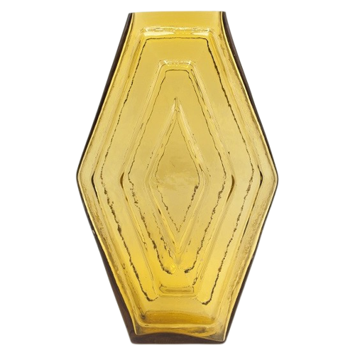 Infinite Hexagon Vase Glas Gelb