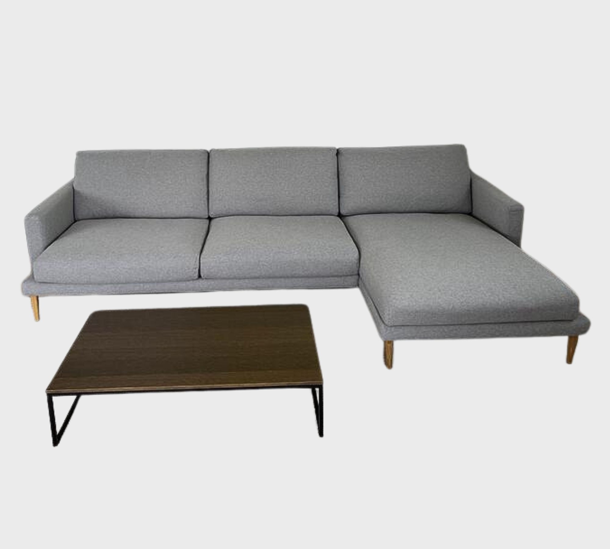 Veneda Sofa 3,5-Sitzer Récamiere Rechts Grau