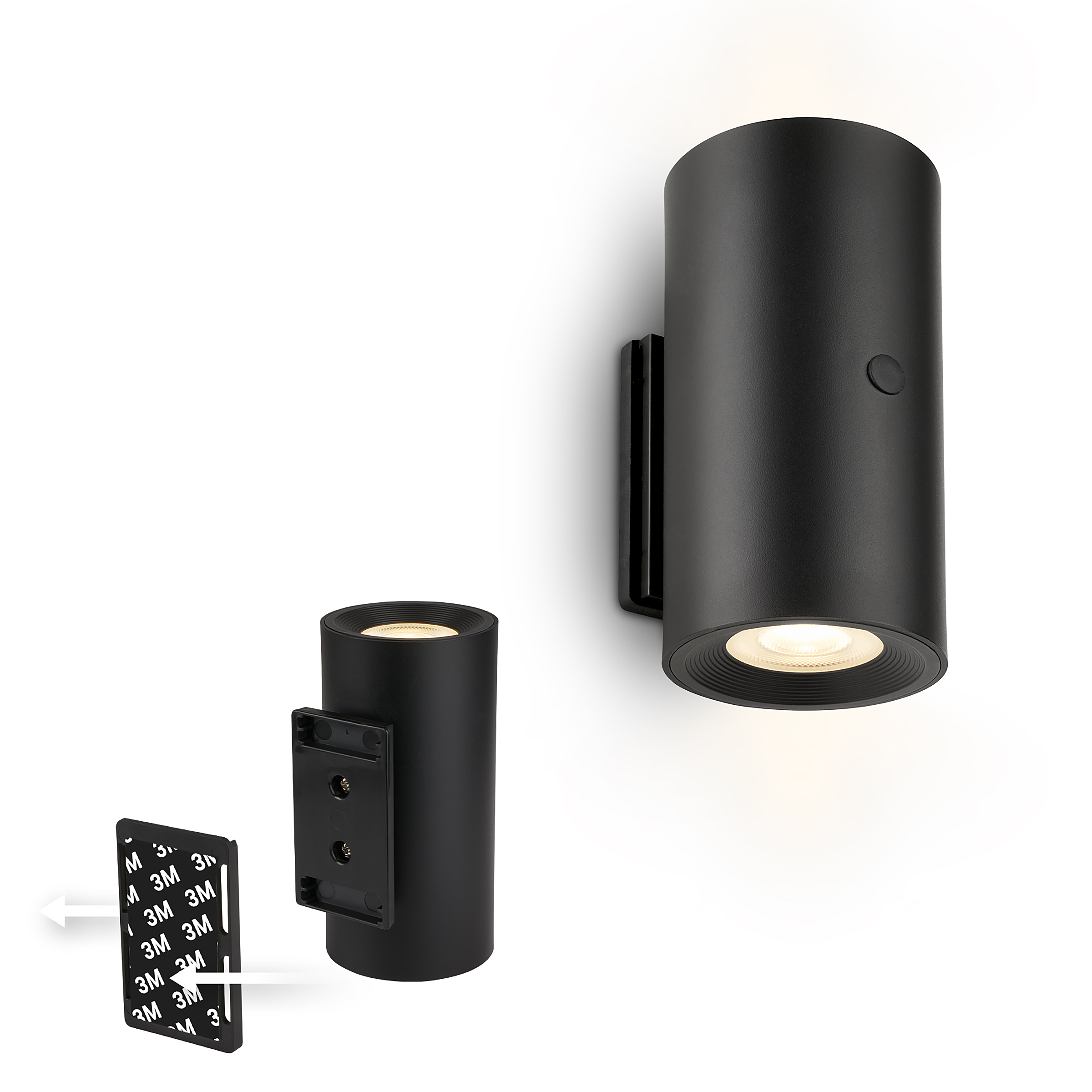 Misy LED Wall Lamp Polypropylene Black