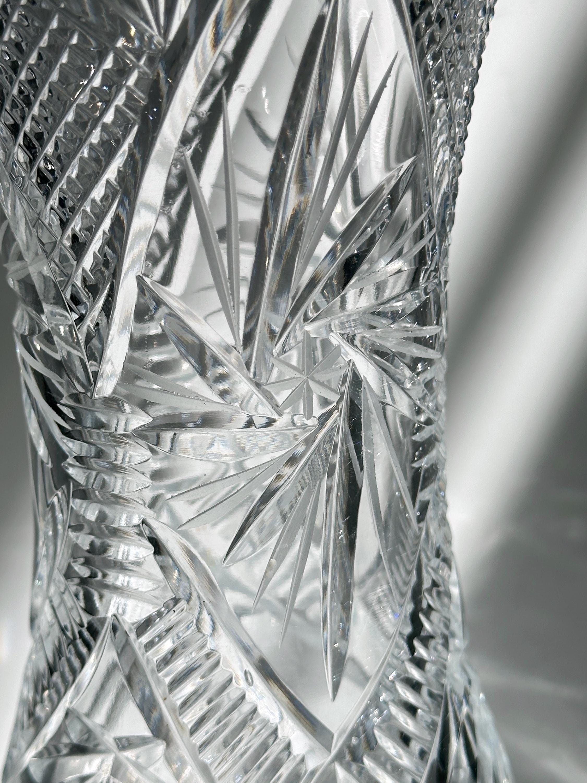 Vintage Blumenvase Bleikristall 1970er Jahre