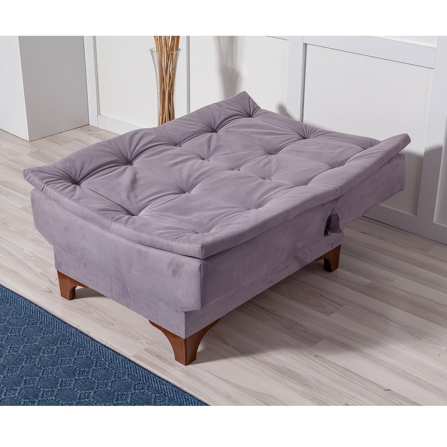 Kelebek Schlafsofa 3-Sitzer Holz Grau