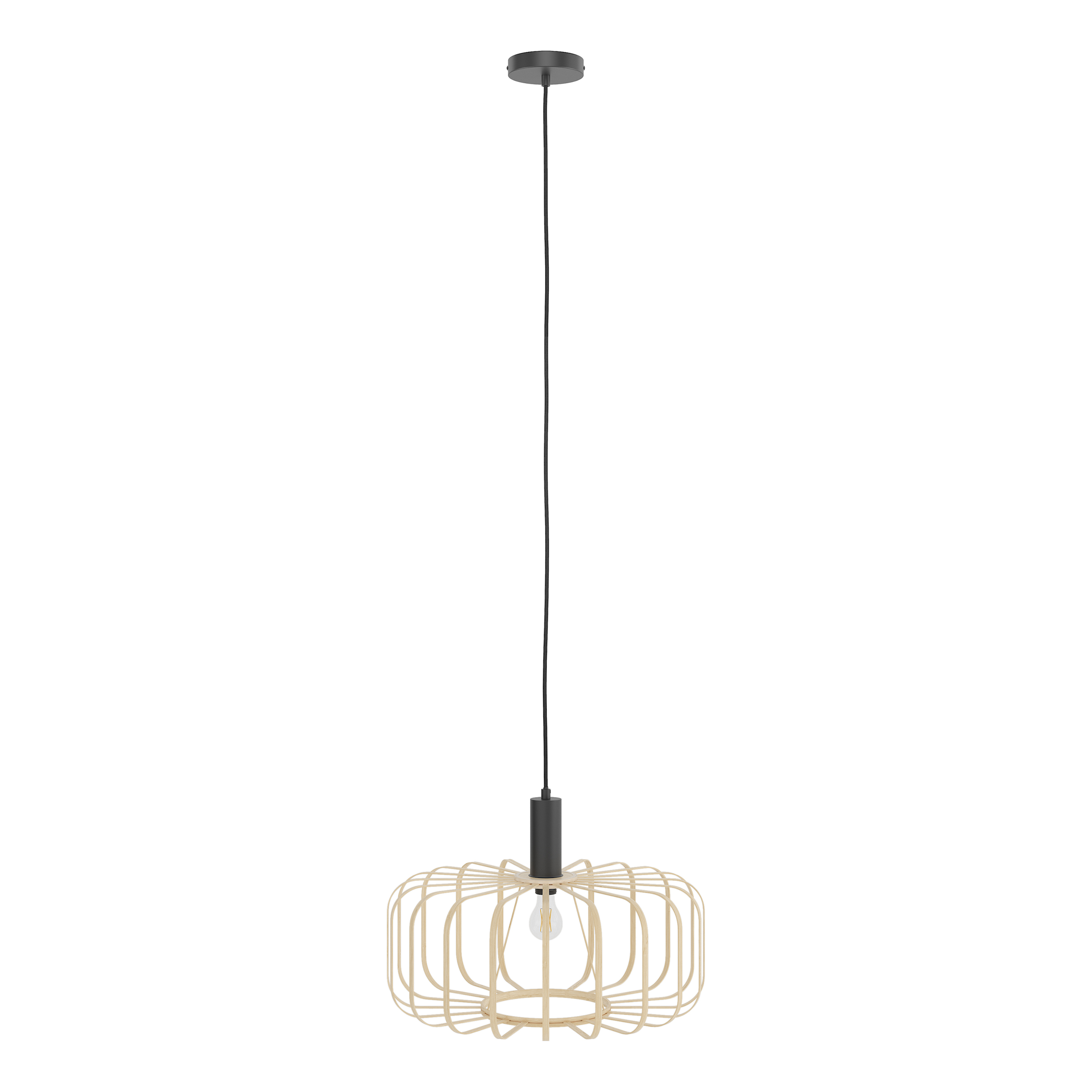 ZESTA Pendant Light 1-Light Bamboo Iron