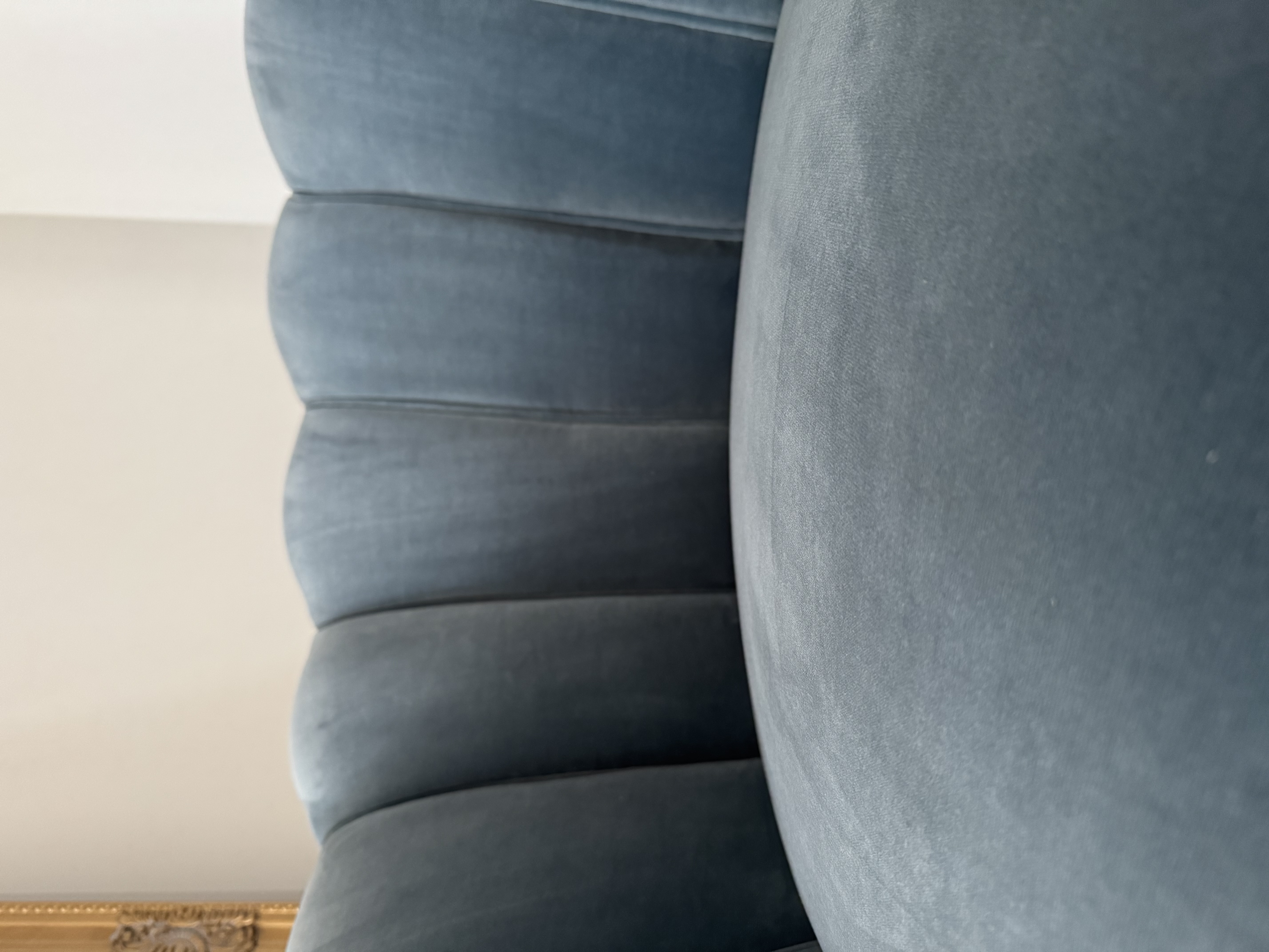 Trapezium Chair Velvet Turquoise Gold