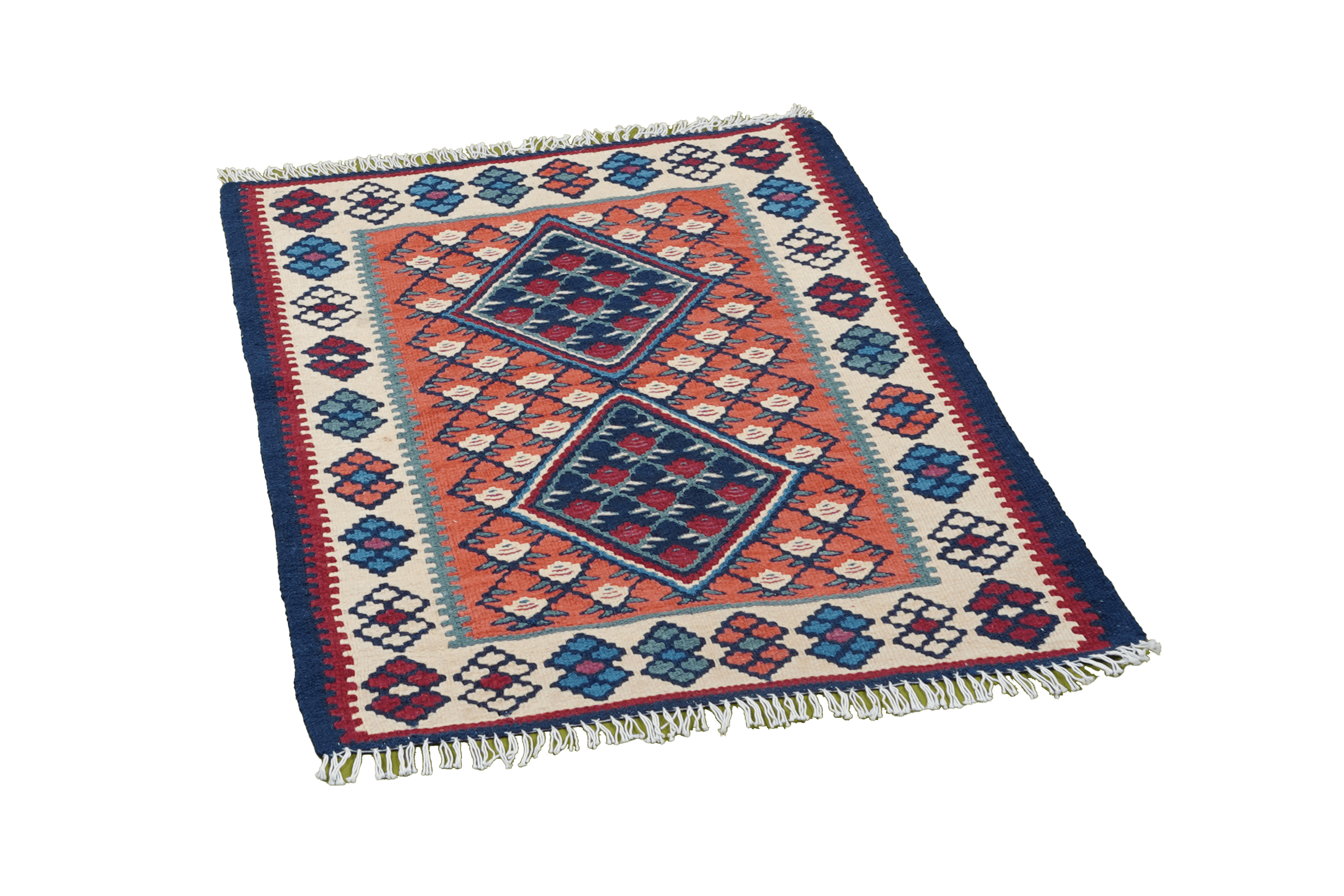 Kilim Senneh Teppich Braun