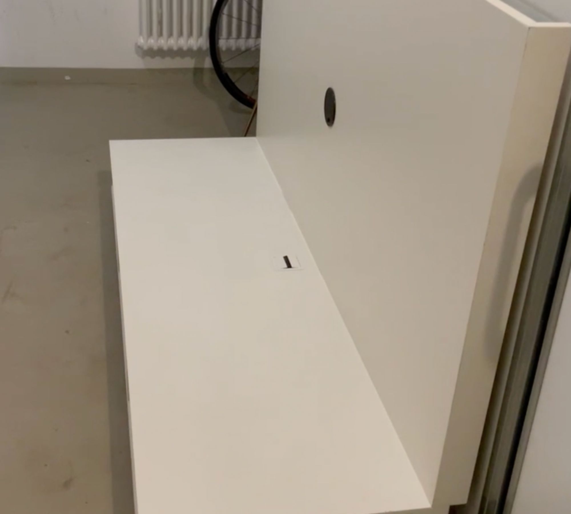 TV-Board mit Rückwand Made in Italy Weiß