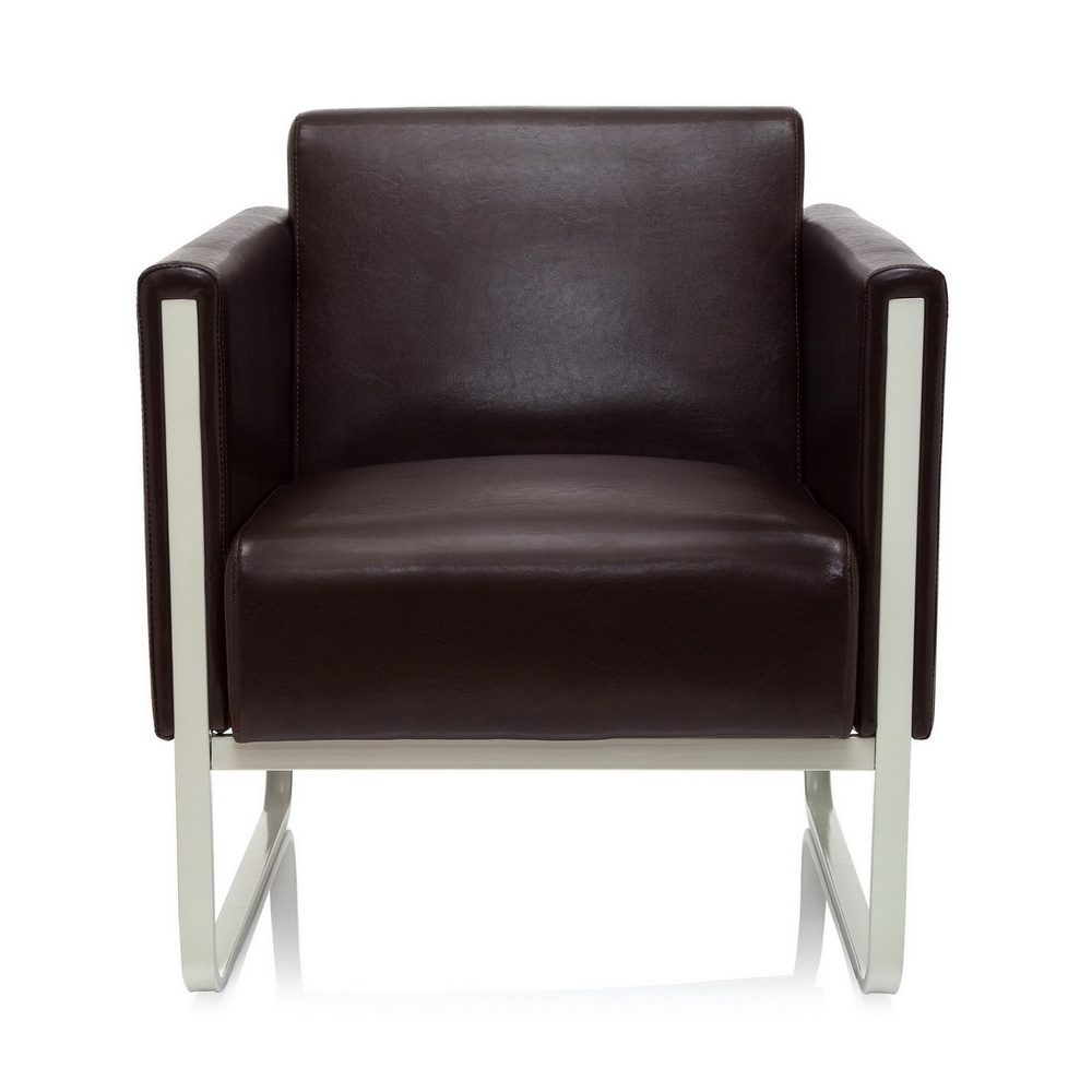 ARUBA Armchair Faux Leather Brown