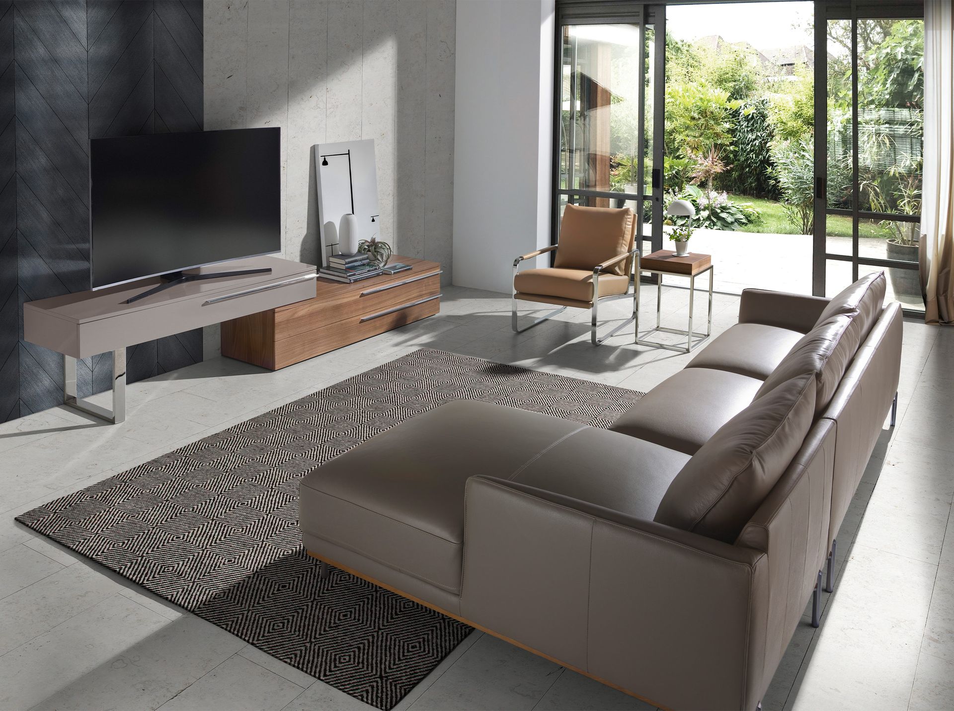 Armchair Faux Leather Grey