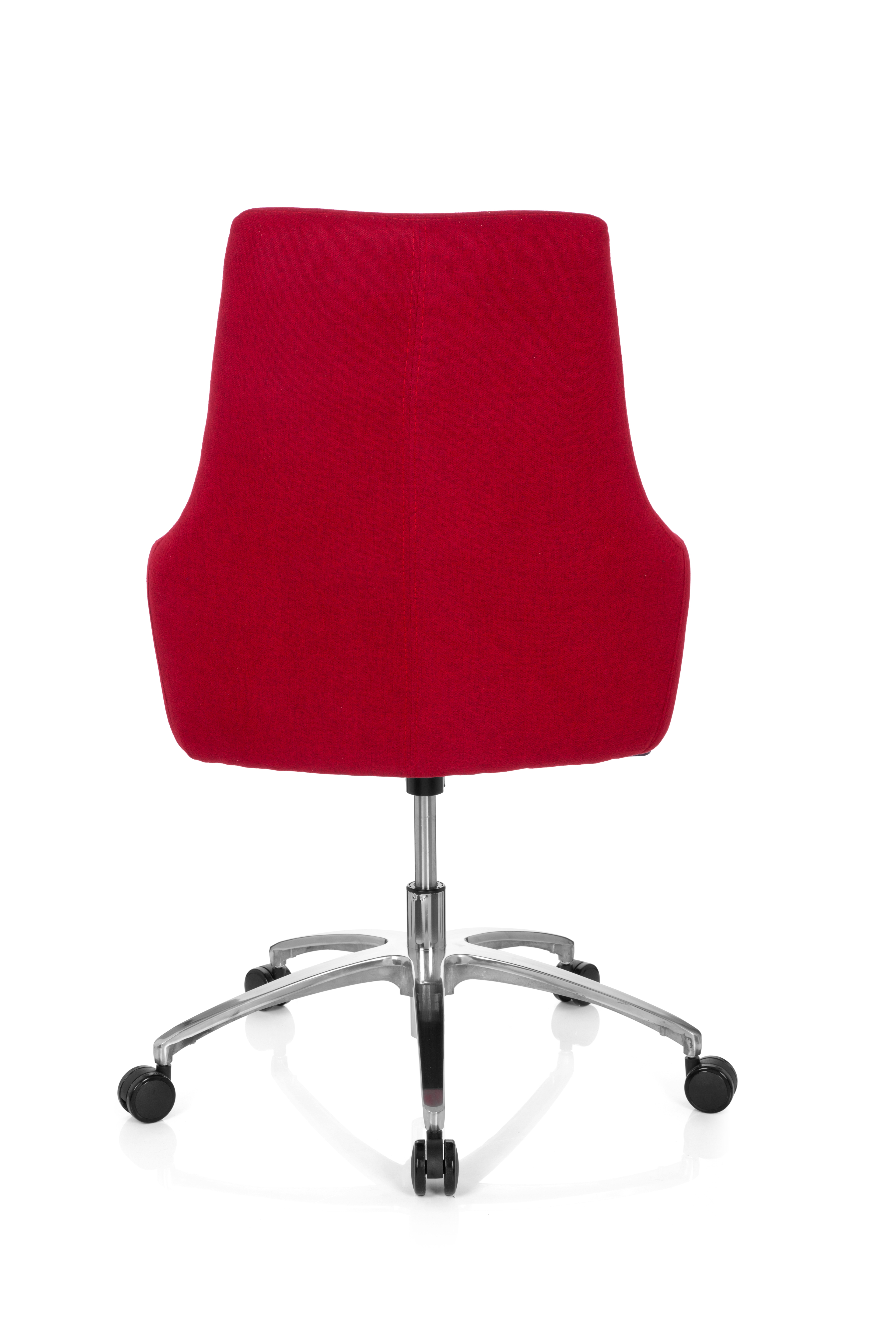 Sedia da ufficio rivestimento in tessuto rosso