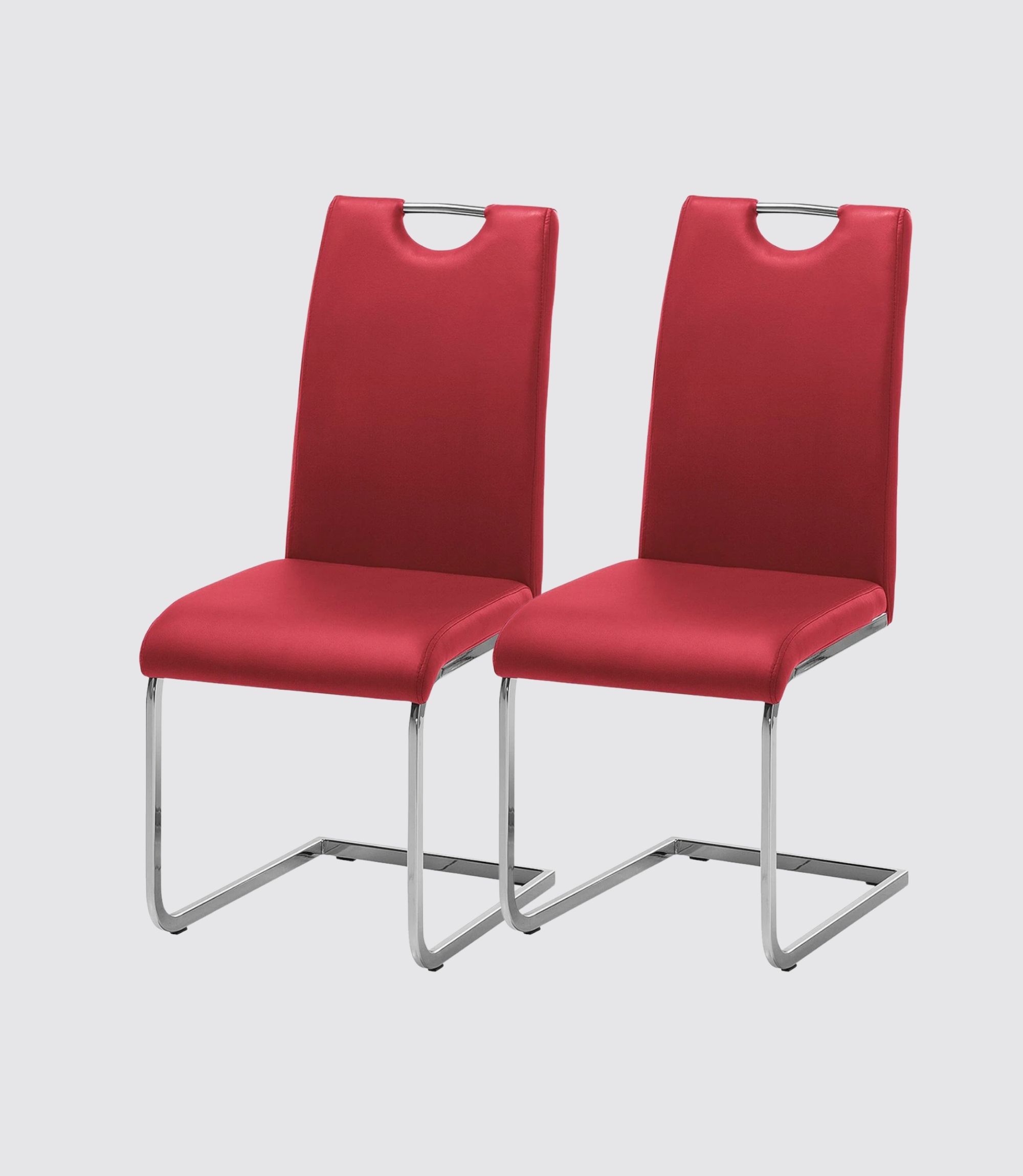 Freischwinger Pasala Kunstleder Burgunderrot 2er Set