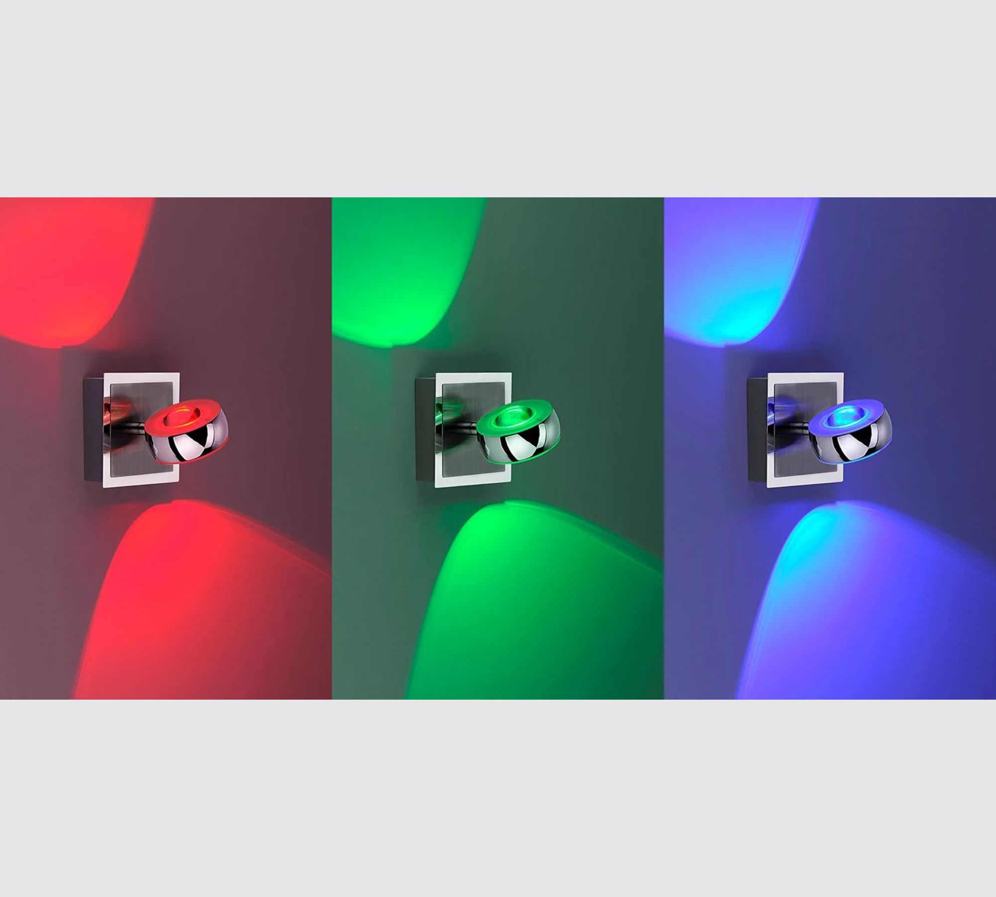 LED Wandleuchte 2-flammig Acrylglas Metall