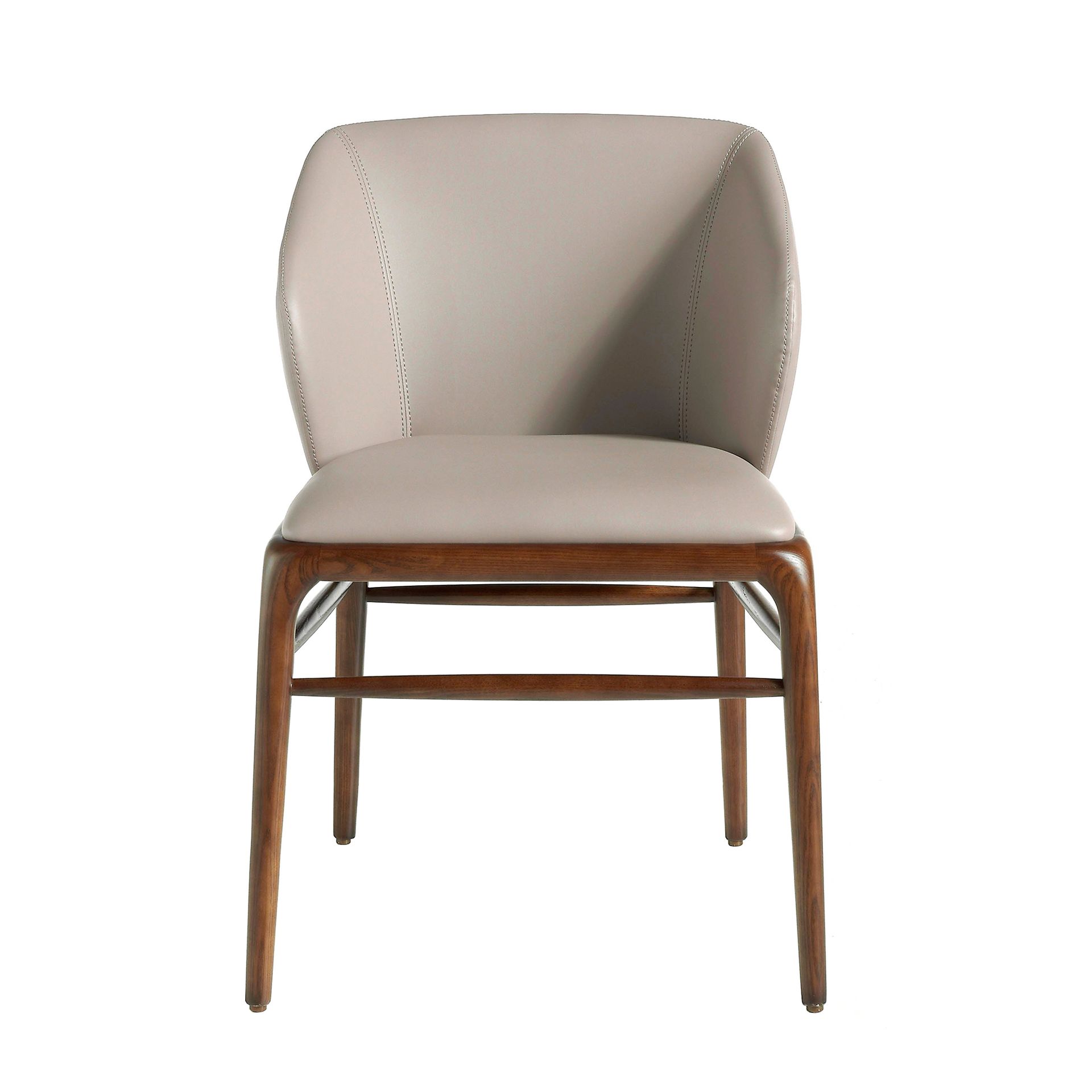 Dining chair faux leather grey