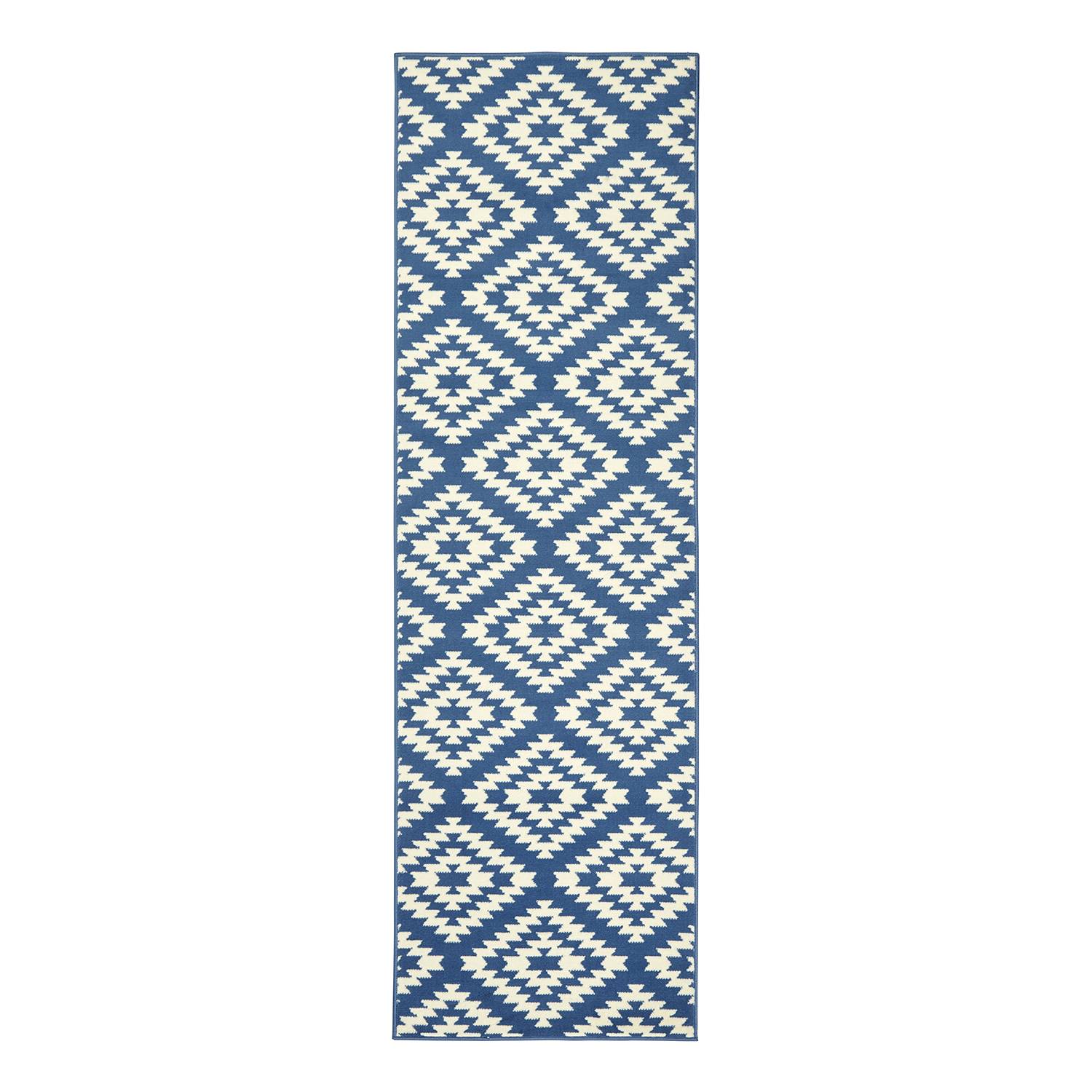 Läufer Nordic Kunstfaser Blau 80 x 200 cm