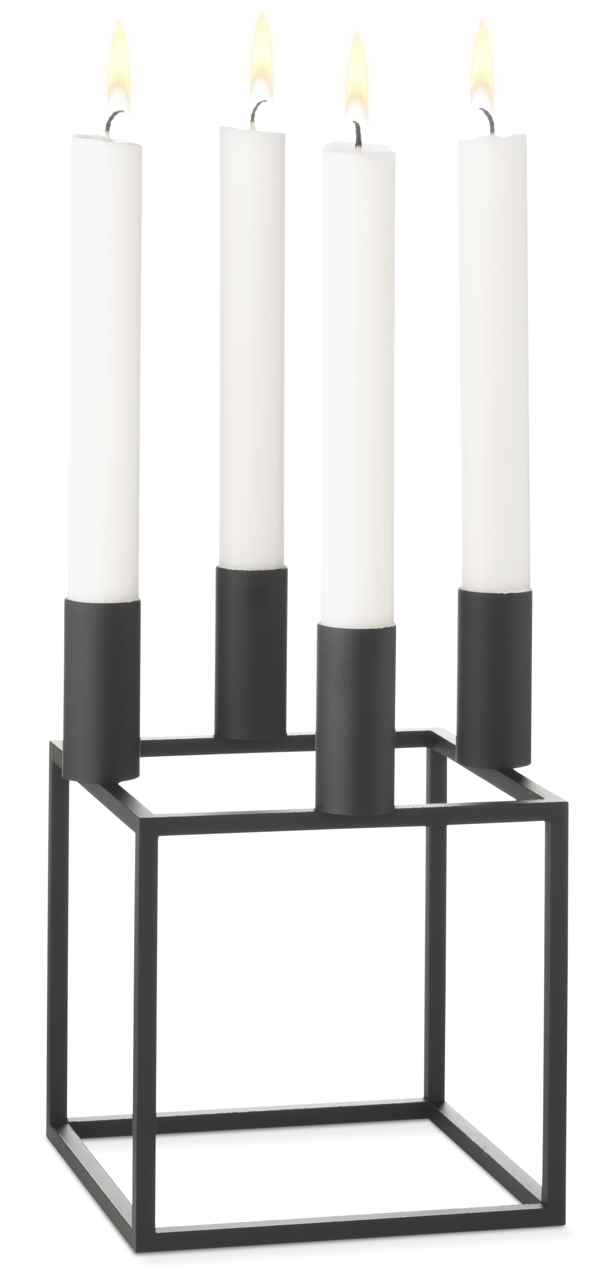 Kubus 4 Kerzenhalter Schwarz