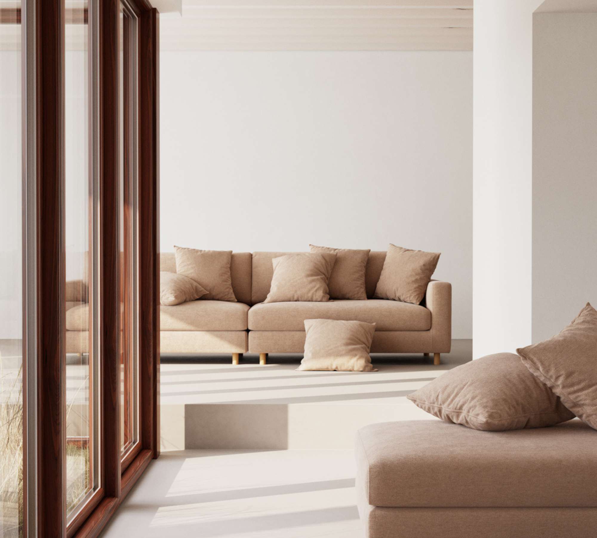 Douglas Sofa 4-Sitzer Agnes Brown