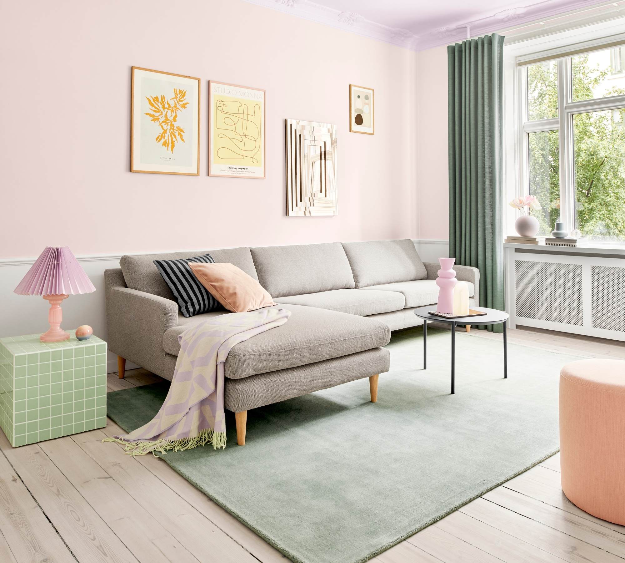 Astha 3-Sitzer Sofa Récamiere Links Olena Mole