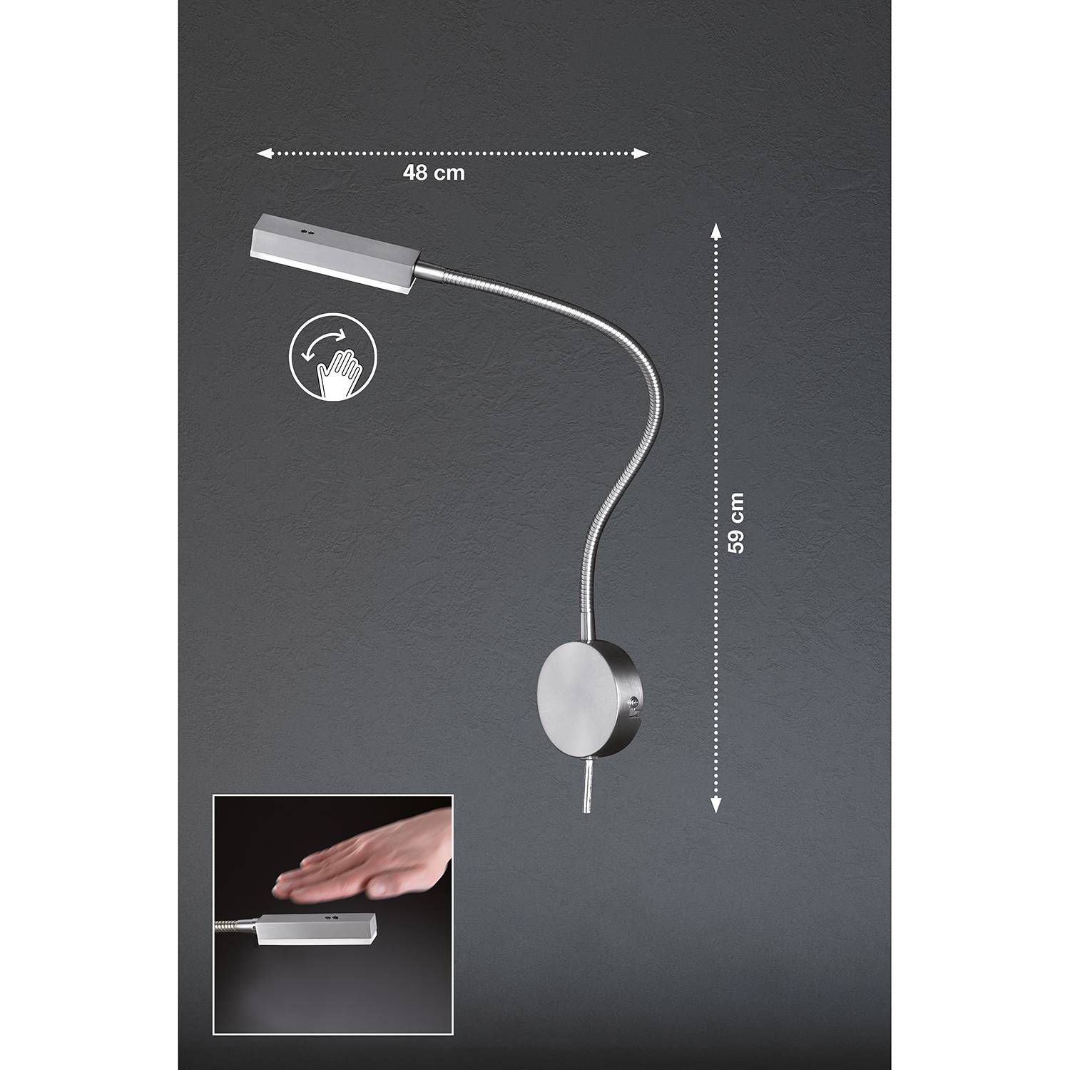 Raik II LED-Wandleuchte Acryl Eisen 1-flammig