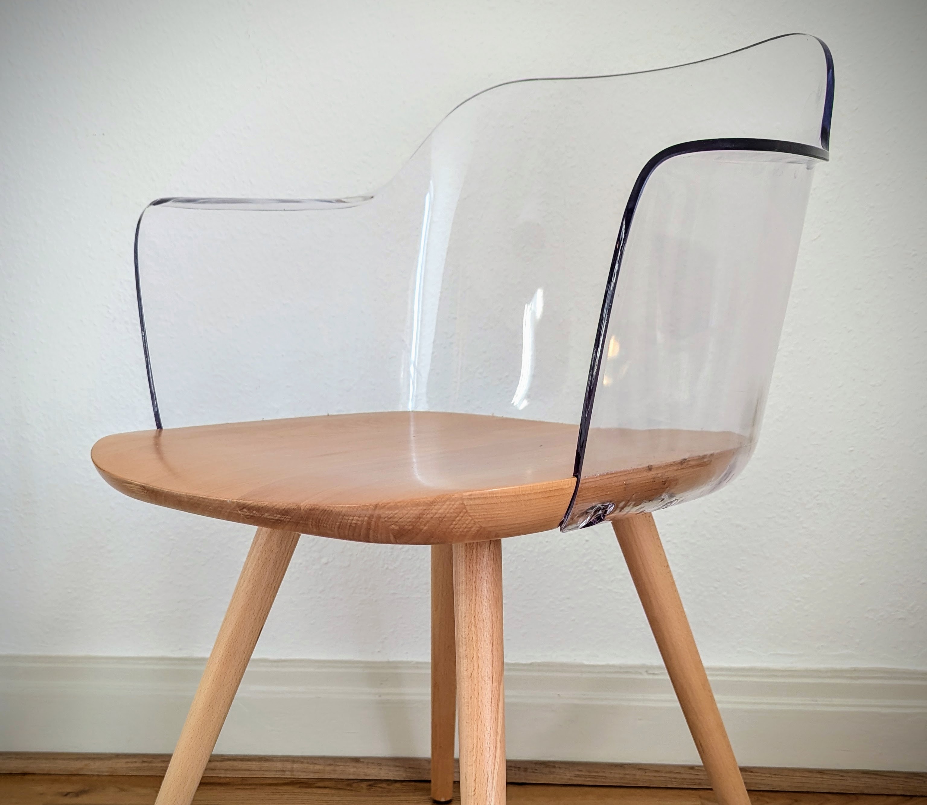 Bjorg 2x Armlehnstühle Buche Transparent