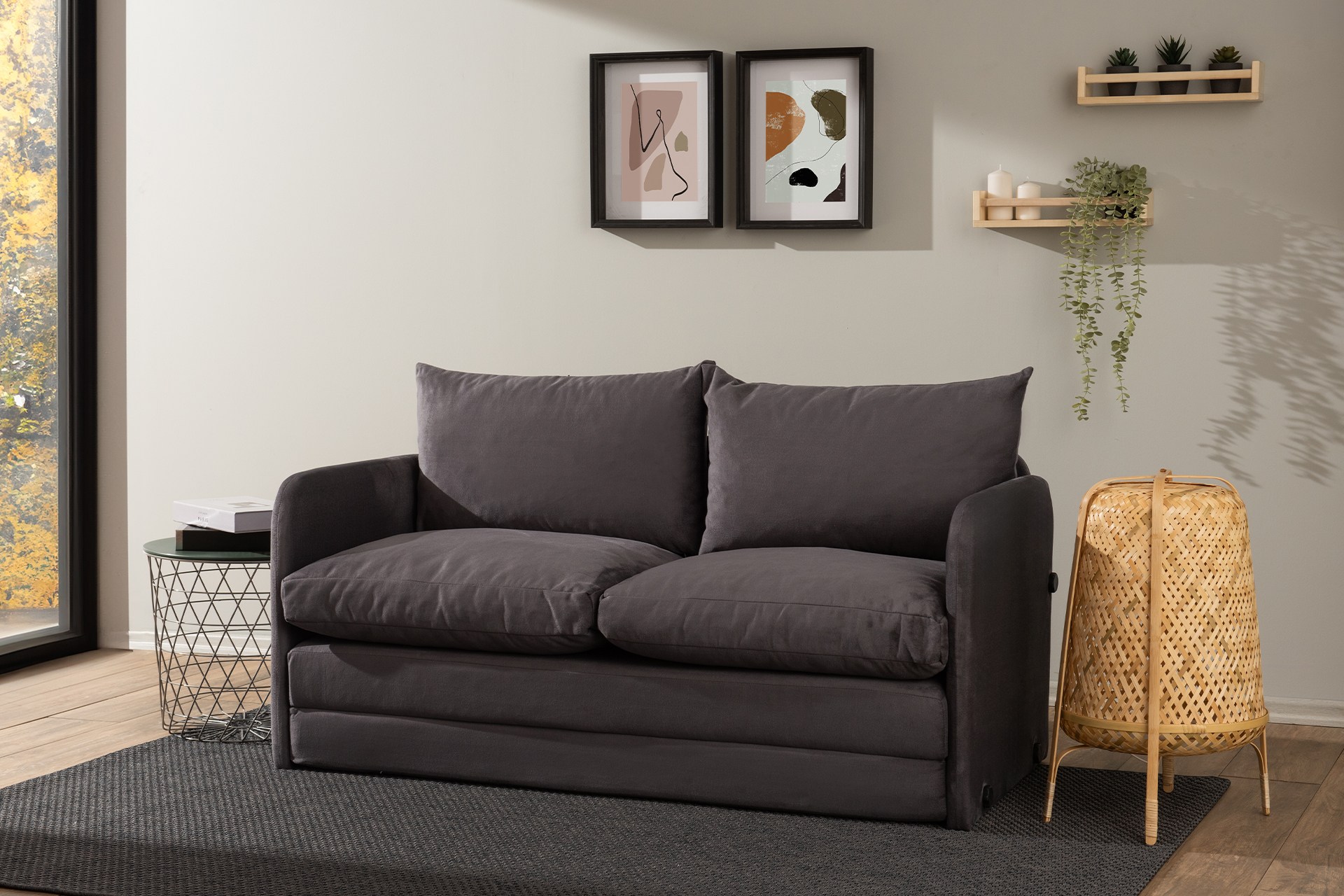 Saga Xl Schlafsofa 2-Sitzer Grau