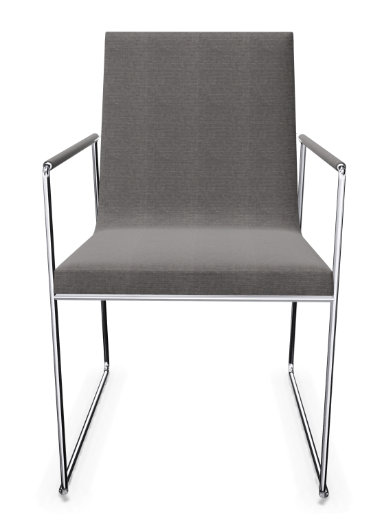 Lineal Armlehnstuhl Grau