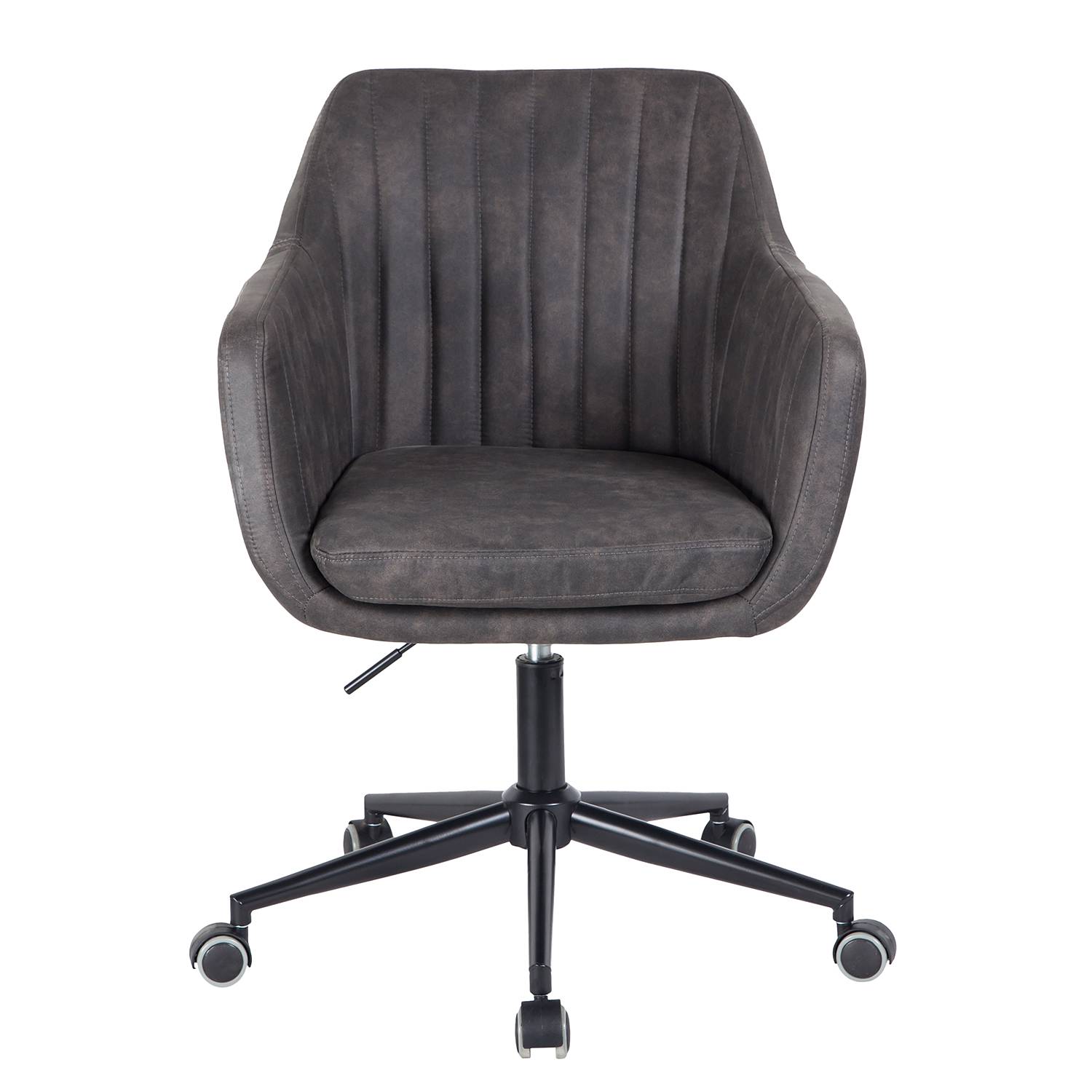 Leedy Bürostuhl Drehbar Kunstleder Grau